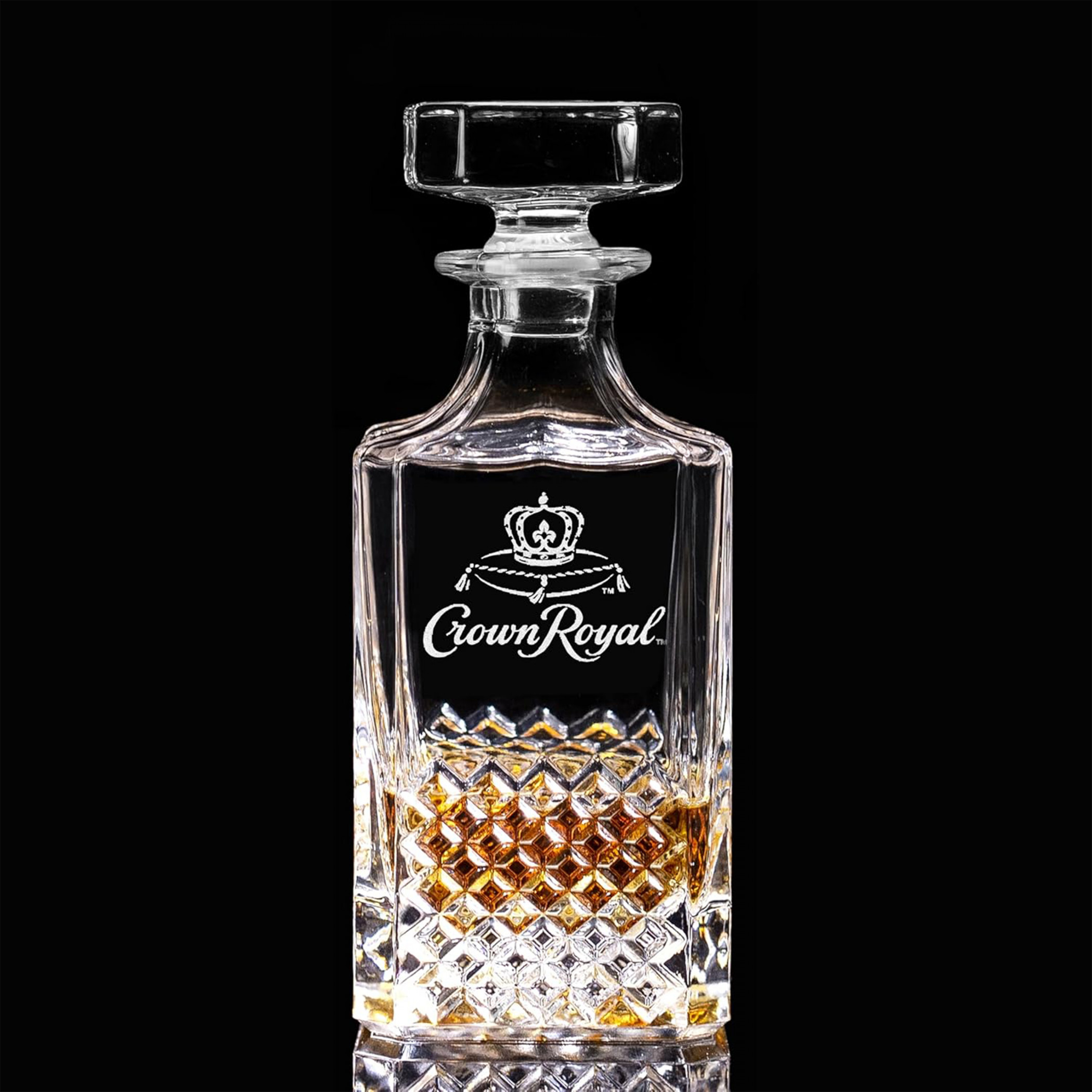 Crown Royal 750ml Glass Whiskey Decanter