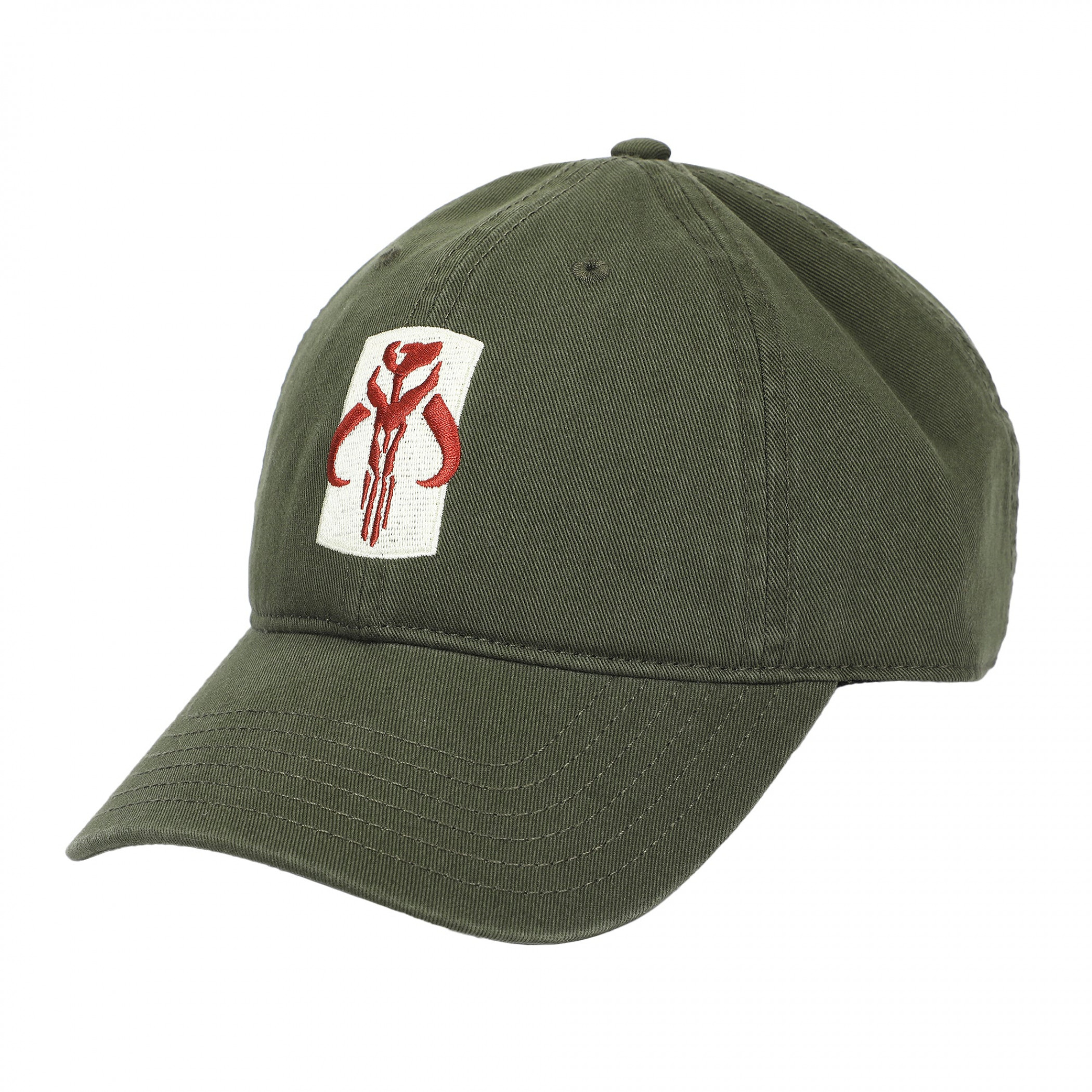 Star Wars Boba Fett's Mandalorian Logo Washed Cotton Twill Dad Hat, Green