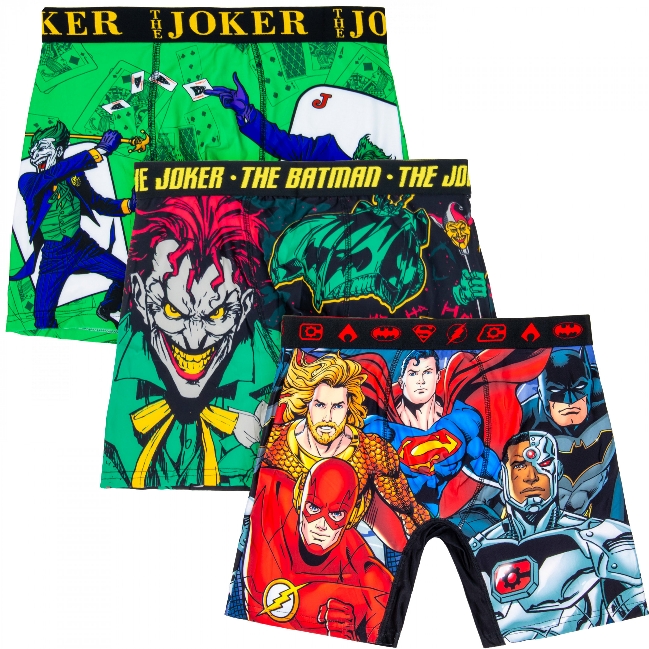 Justice League Boxer Briefs 3-Pack, Multi-Color