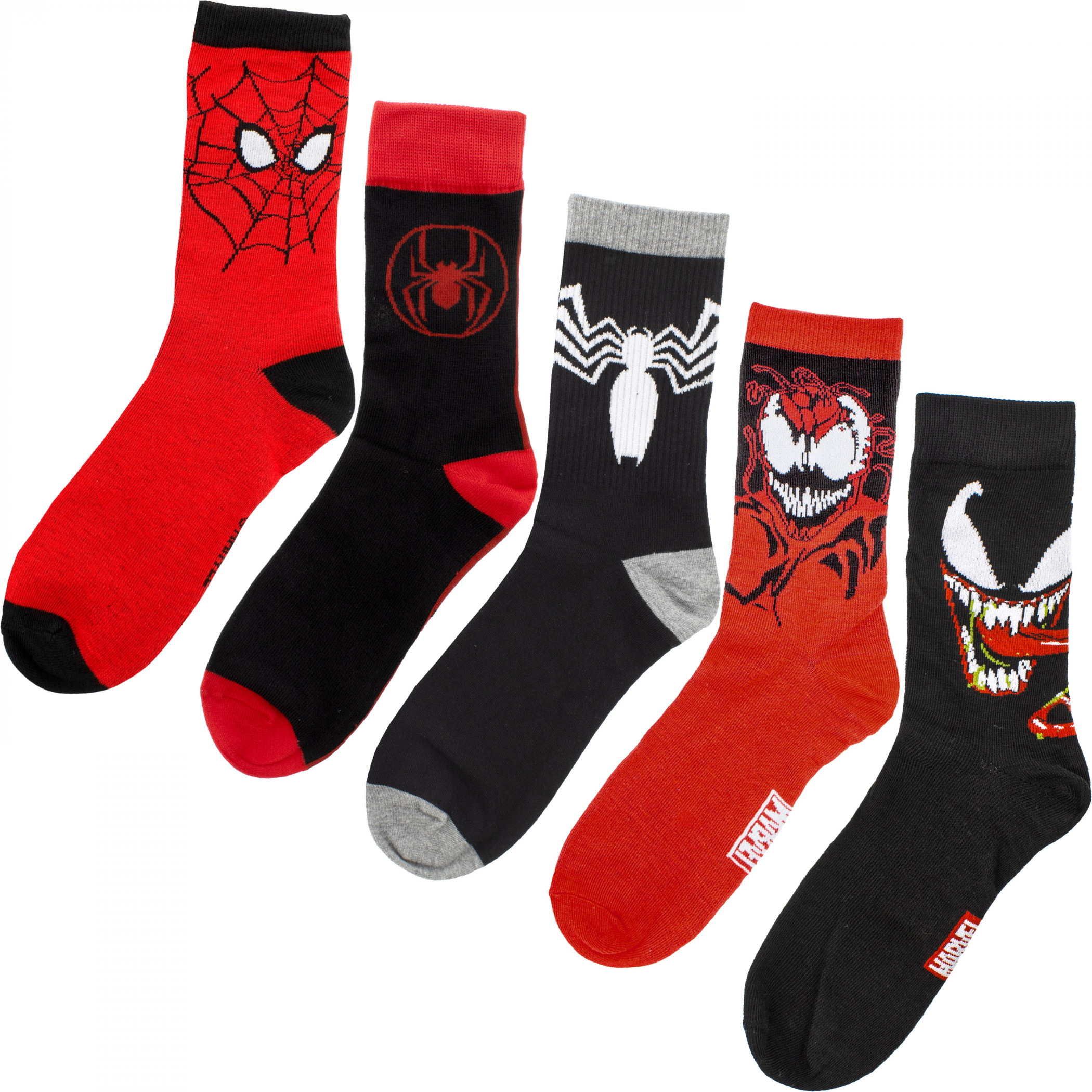 Spider-man Crew Socks 5-Pack, Multi-Color