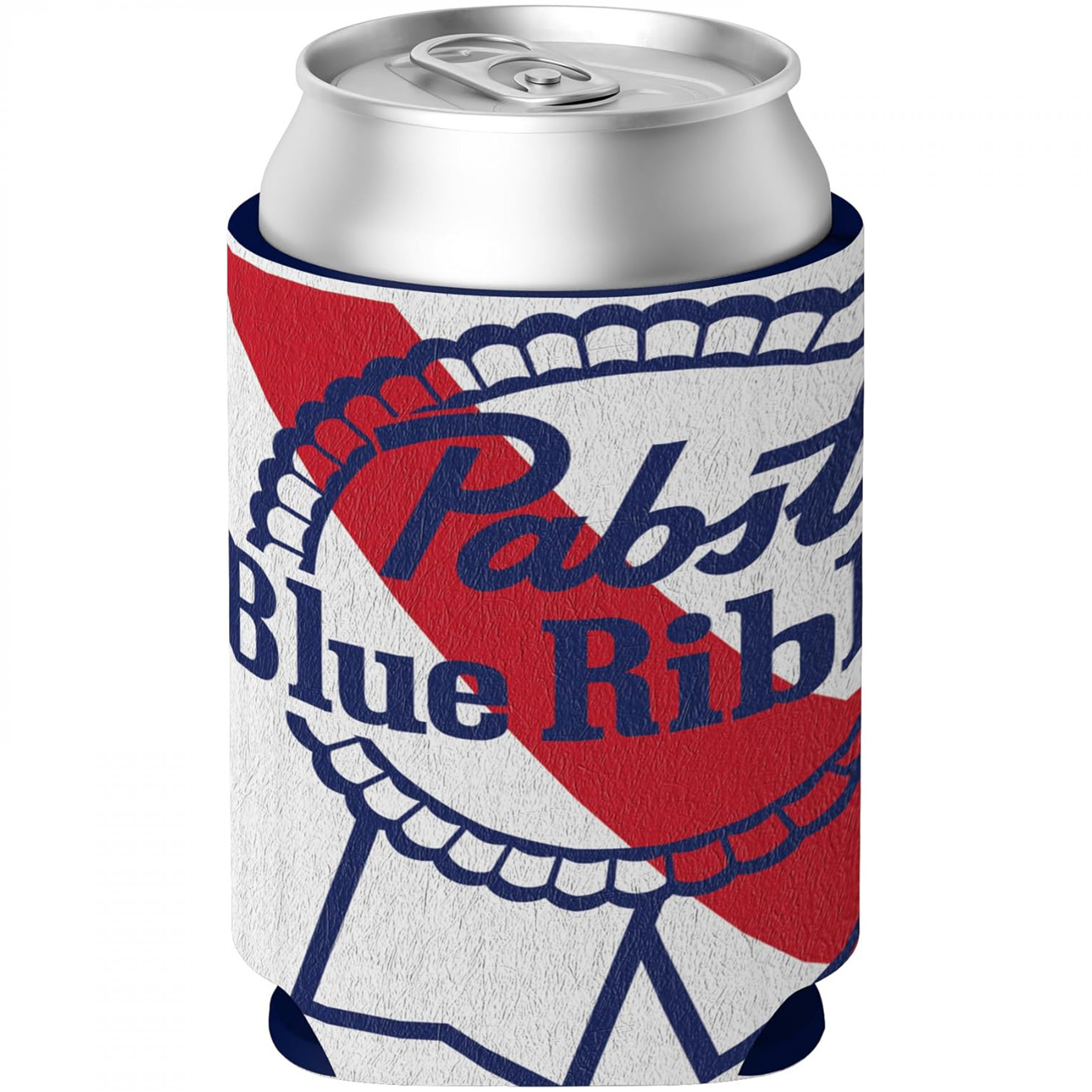 Pabst Blue Ribbon Lined Logo Can Cooler