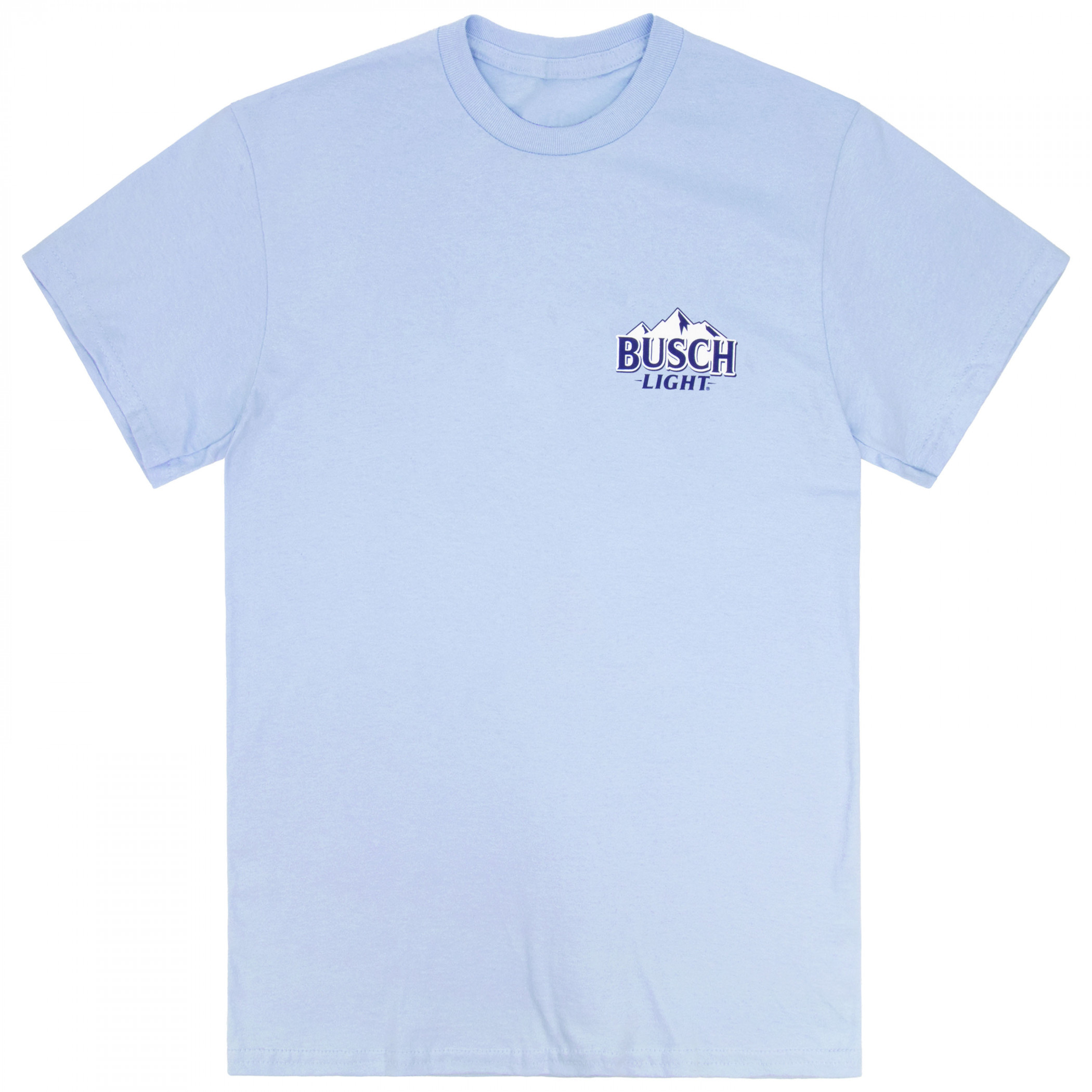 Busch Light Evolution of Cans Blue Front & Back Print T-Shirt