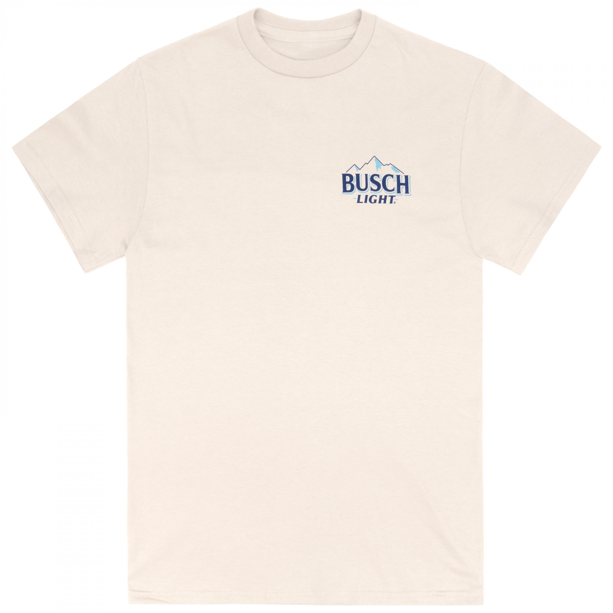 Busch Light Evolution of Cans Natural Front & Back Print T-Shirt