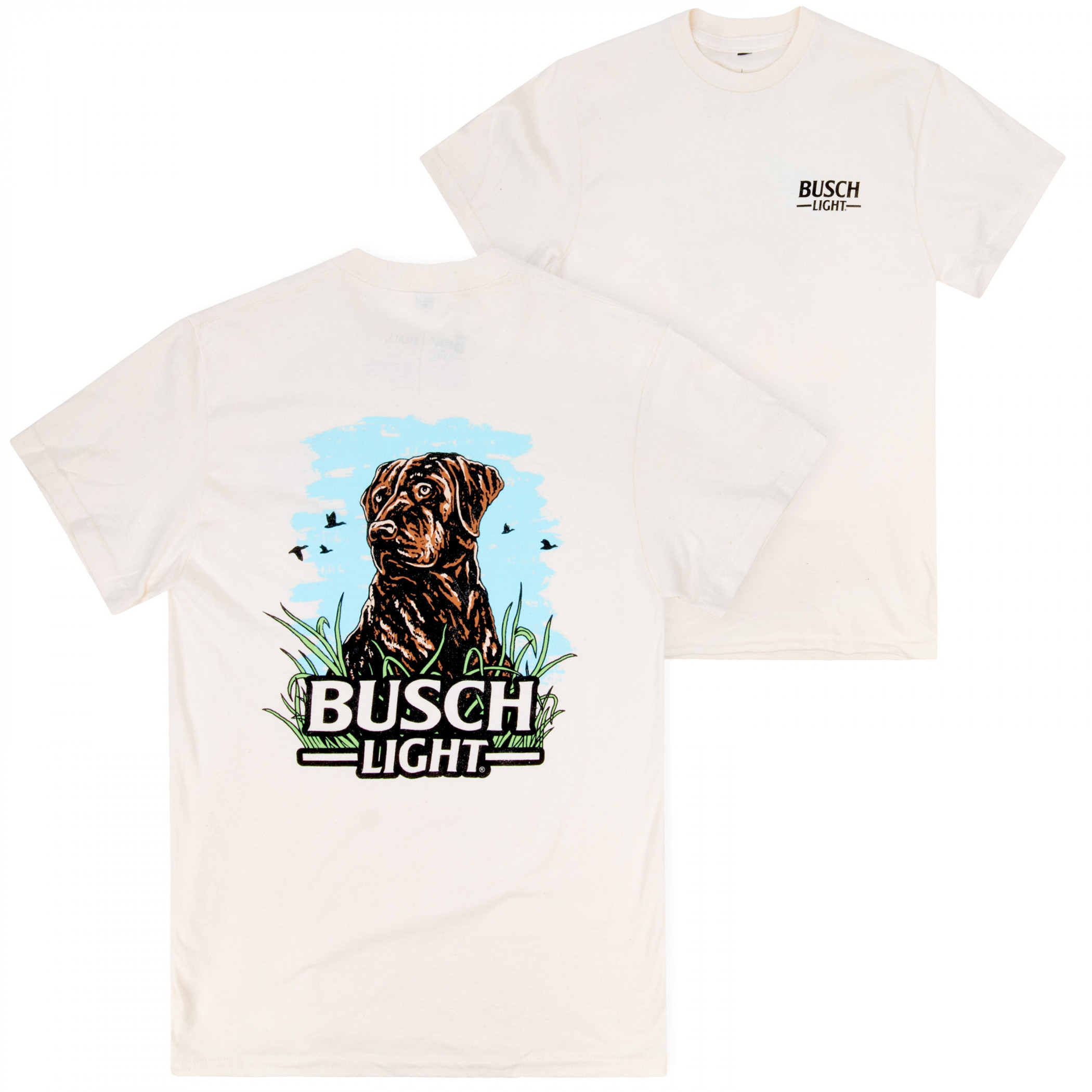 Busch Light Wildlife Good Dog Front & Back Print T-Shirt