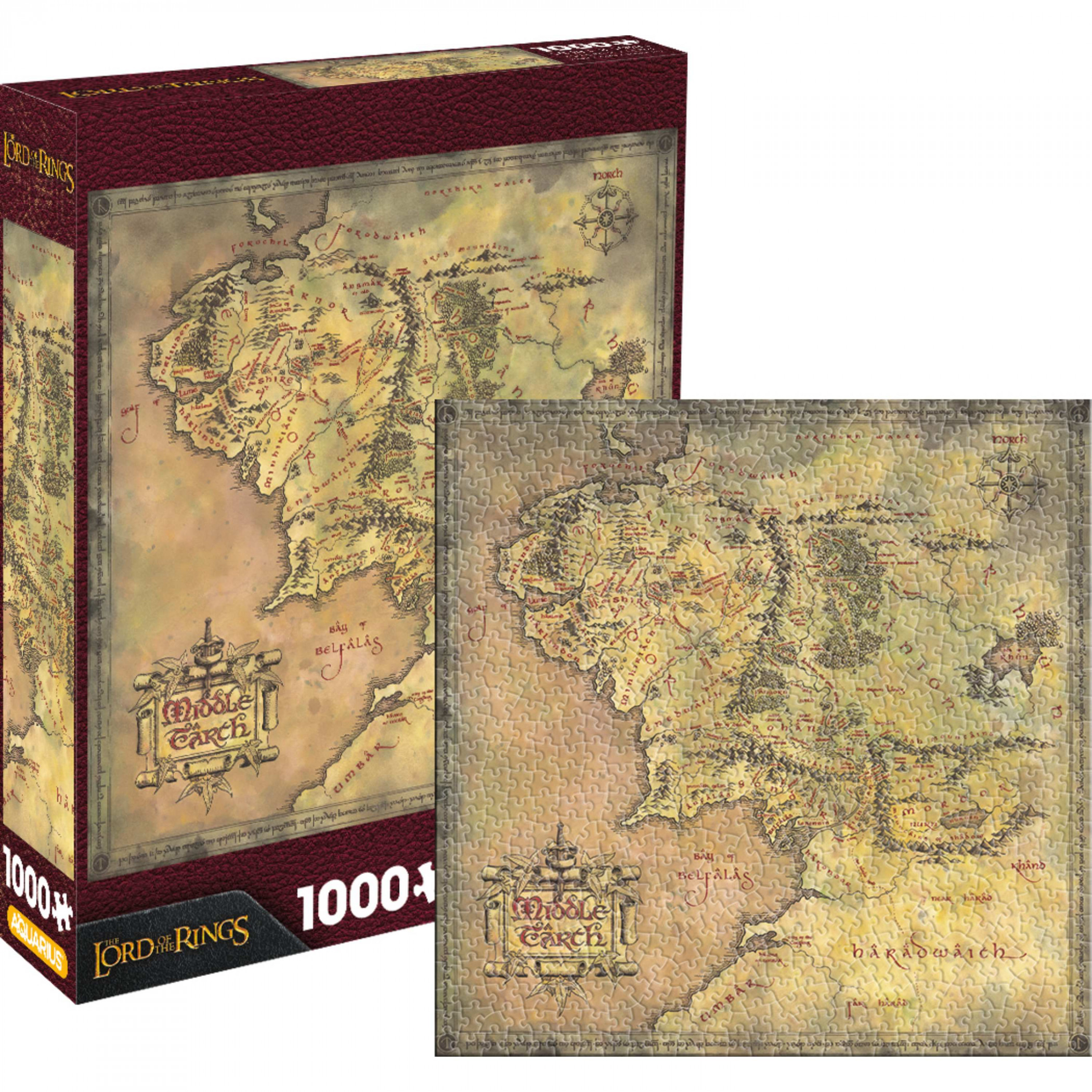 Lord of the Rings Heat Stamp 1000 Piece Jigsaw Puzzle, Multi-Color