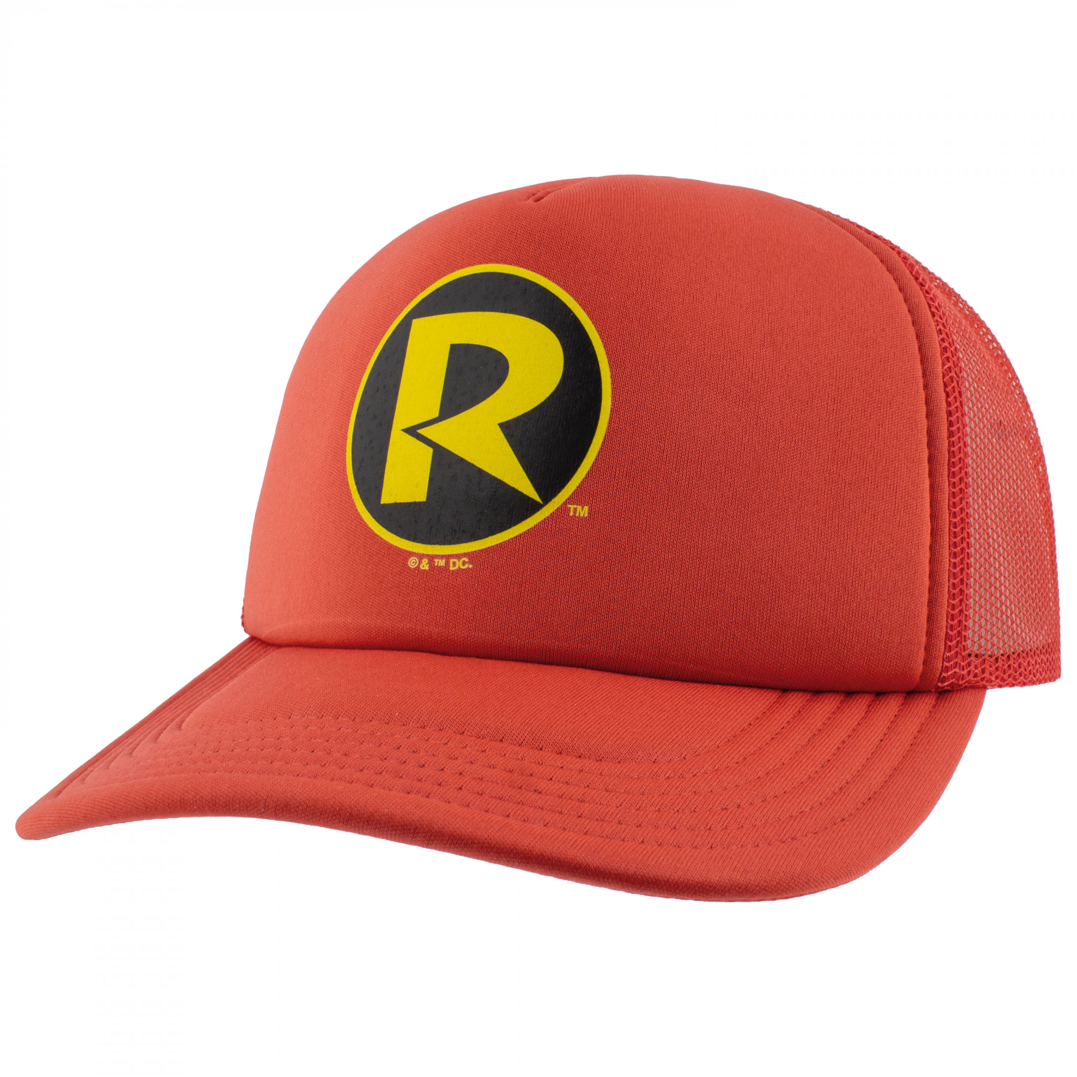 Robin Logo Trucker Hat, Red