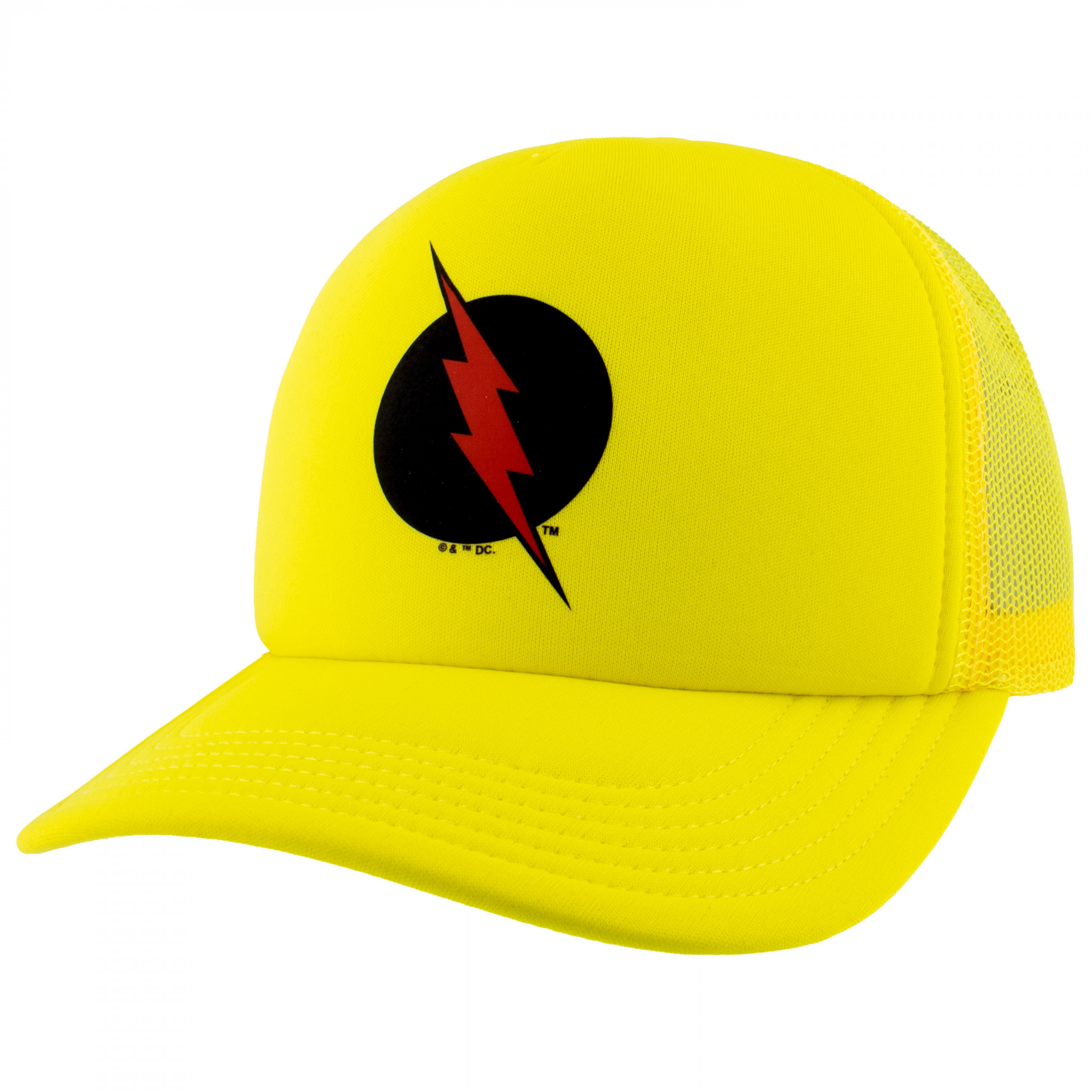 Reverse Flash Logo Trucker Hat, Yellow