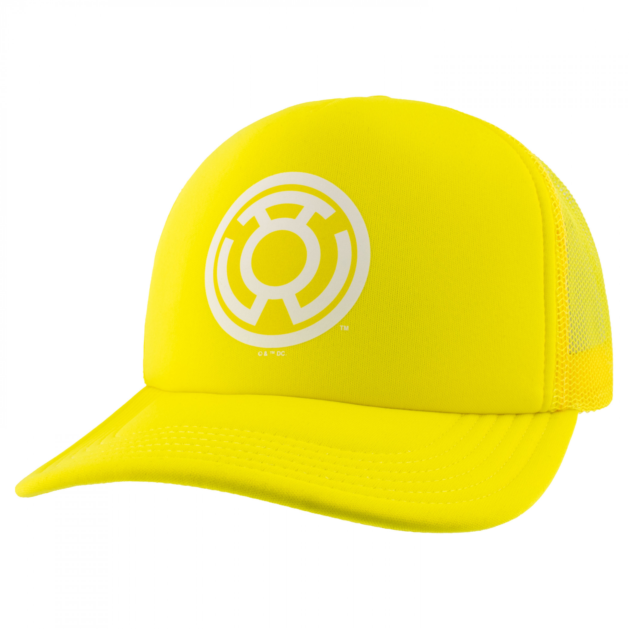 Yellow Lantern Logo Trucker Hat, Orange
