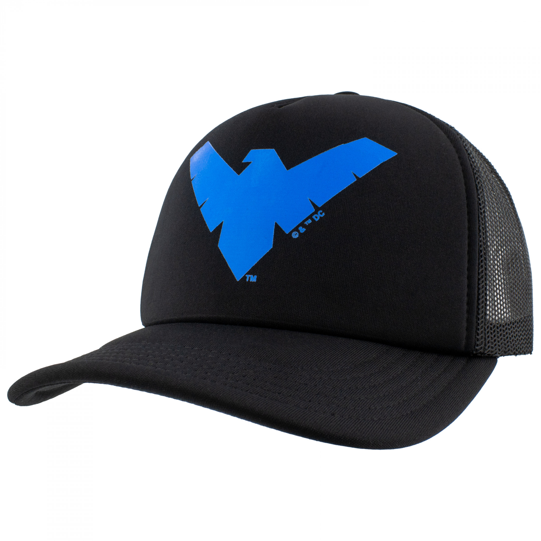 Nightwing Logo Trucker Hat, Black