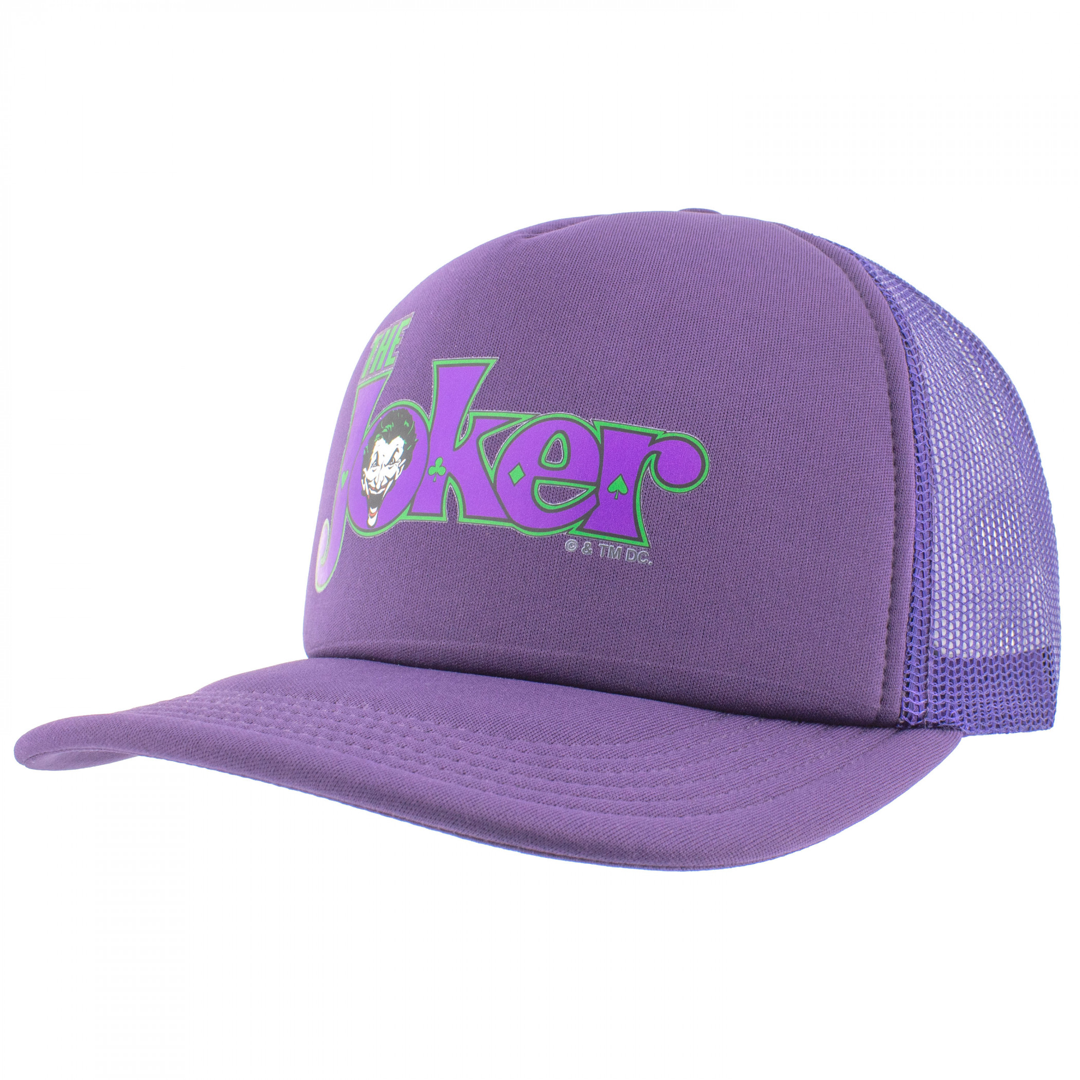 The Joker Logo Trucker Hat, Purple