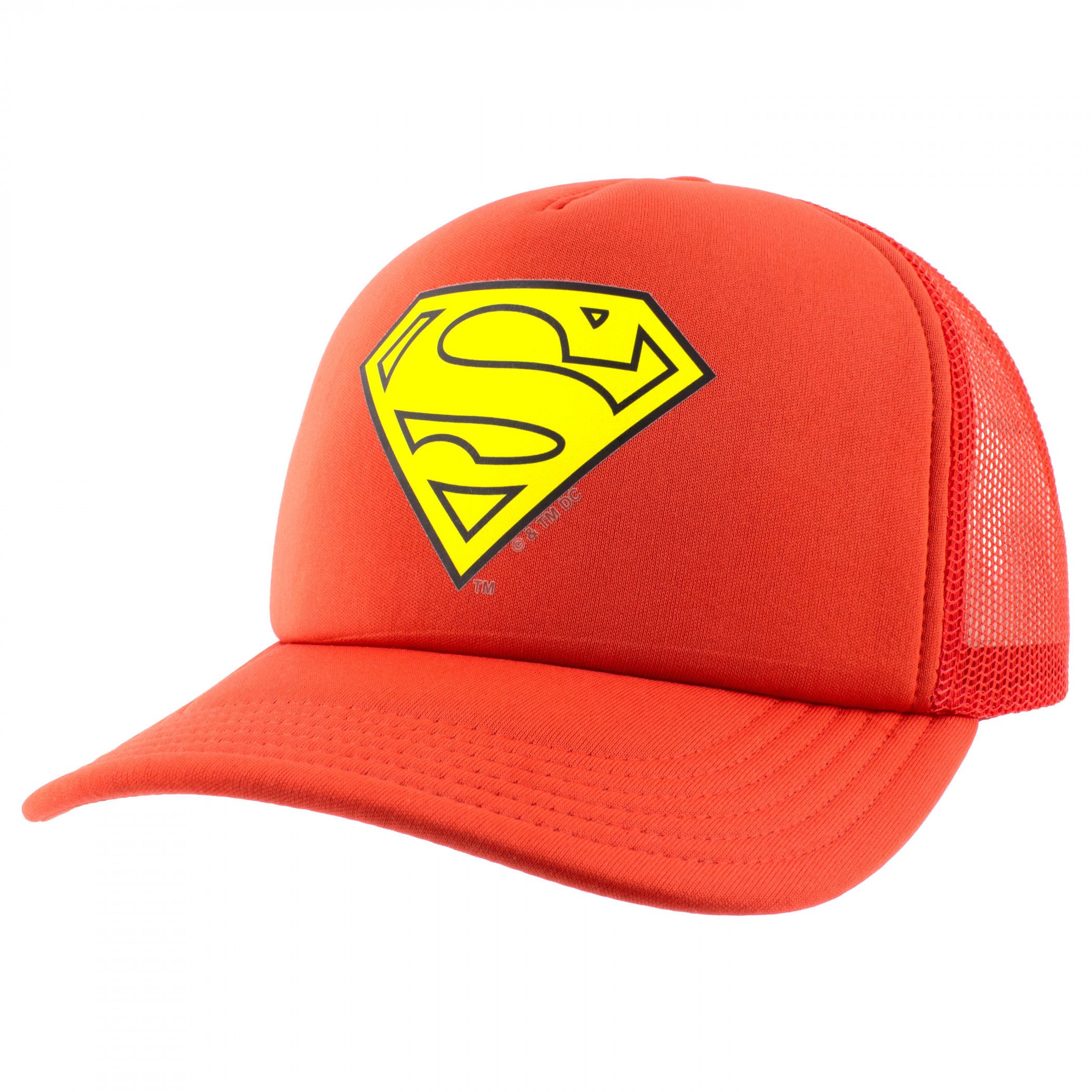 Superman Cape Logo Trucker Hat, Red