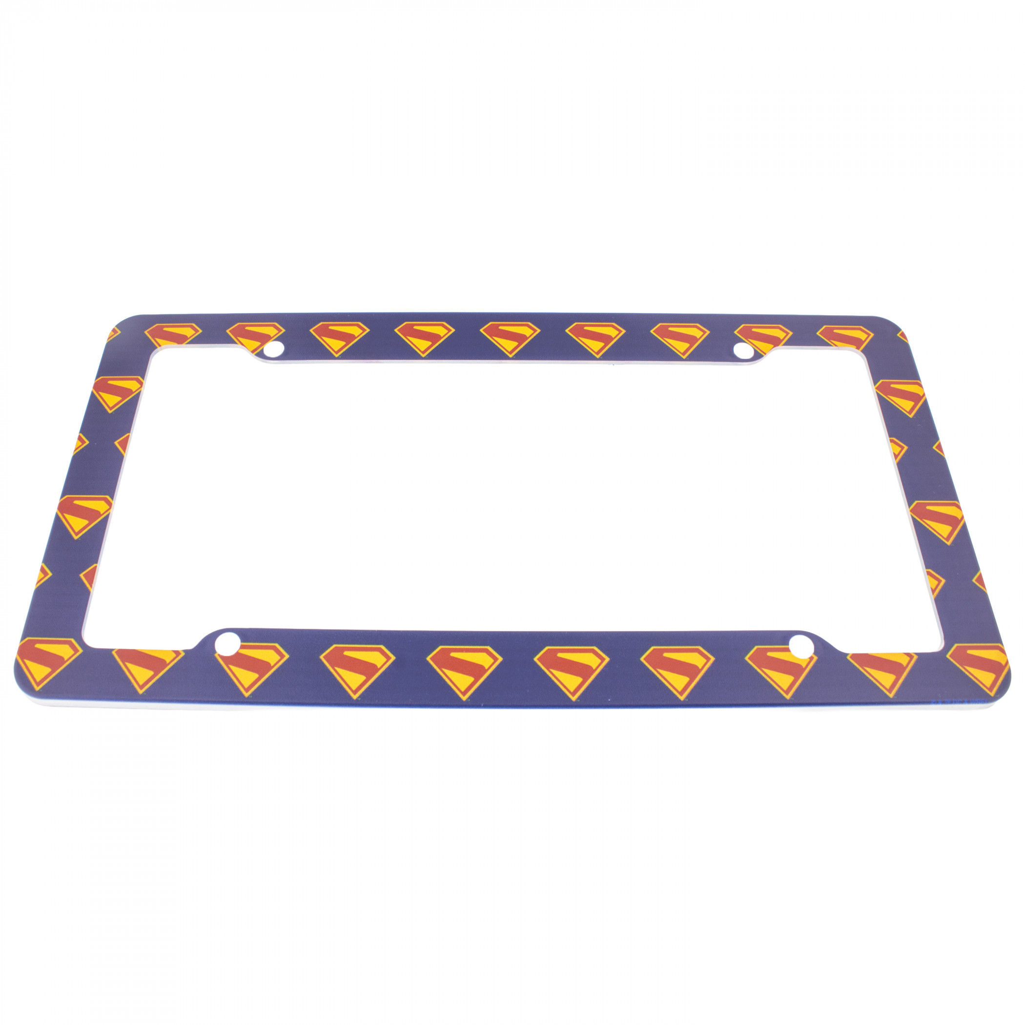 Superman Symbols License Plate Frame, Blue