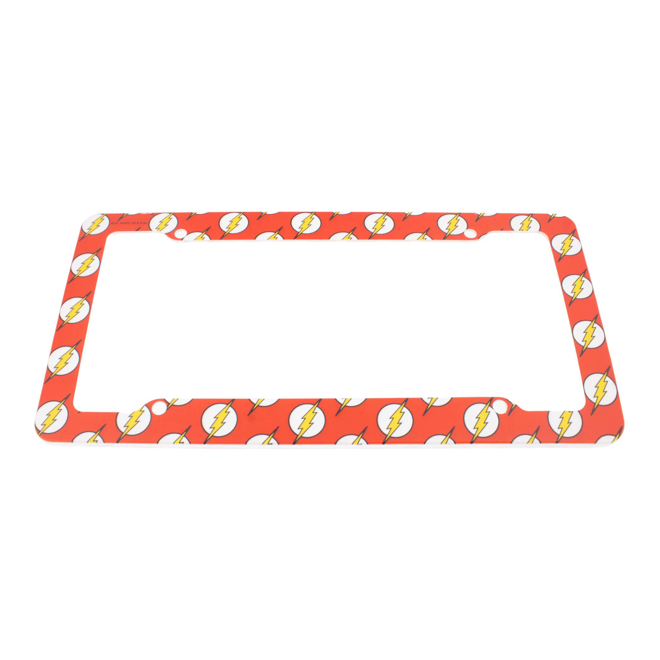 The Flash Logo Pattern License Plate Frame, Red