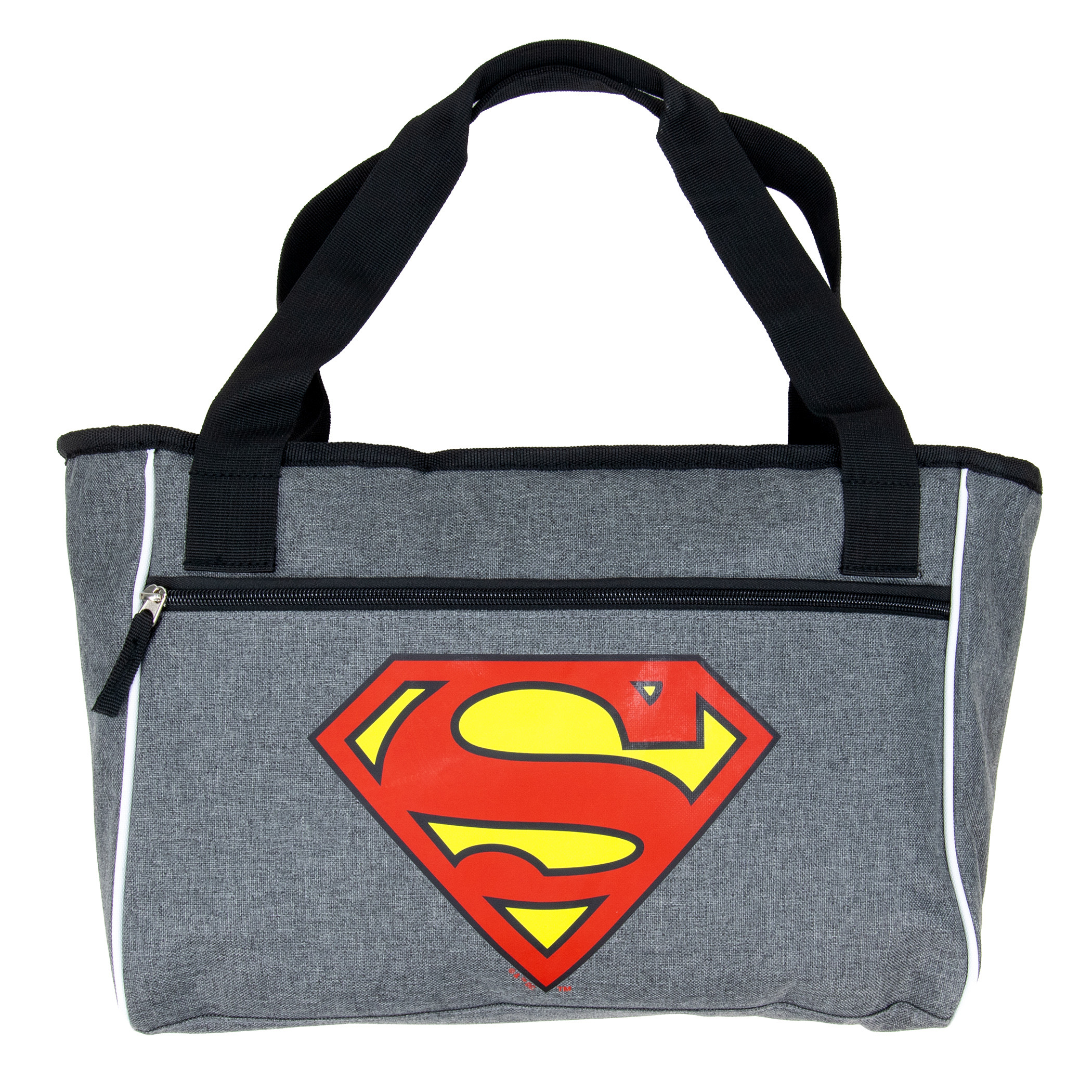 Superman Logo Cooler Tote Bag, Grey