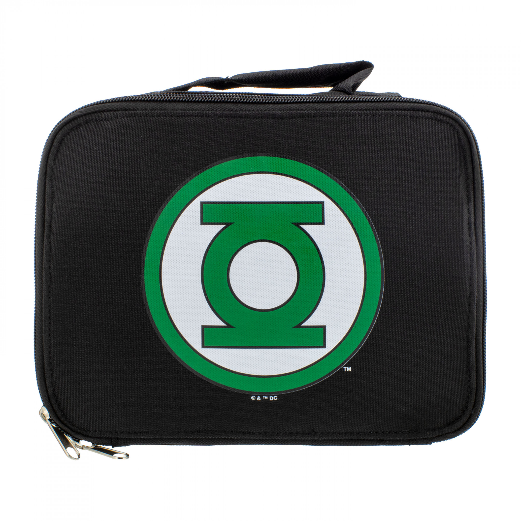 Green Lantern Logo Insulated Lunch Box, Black
