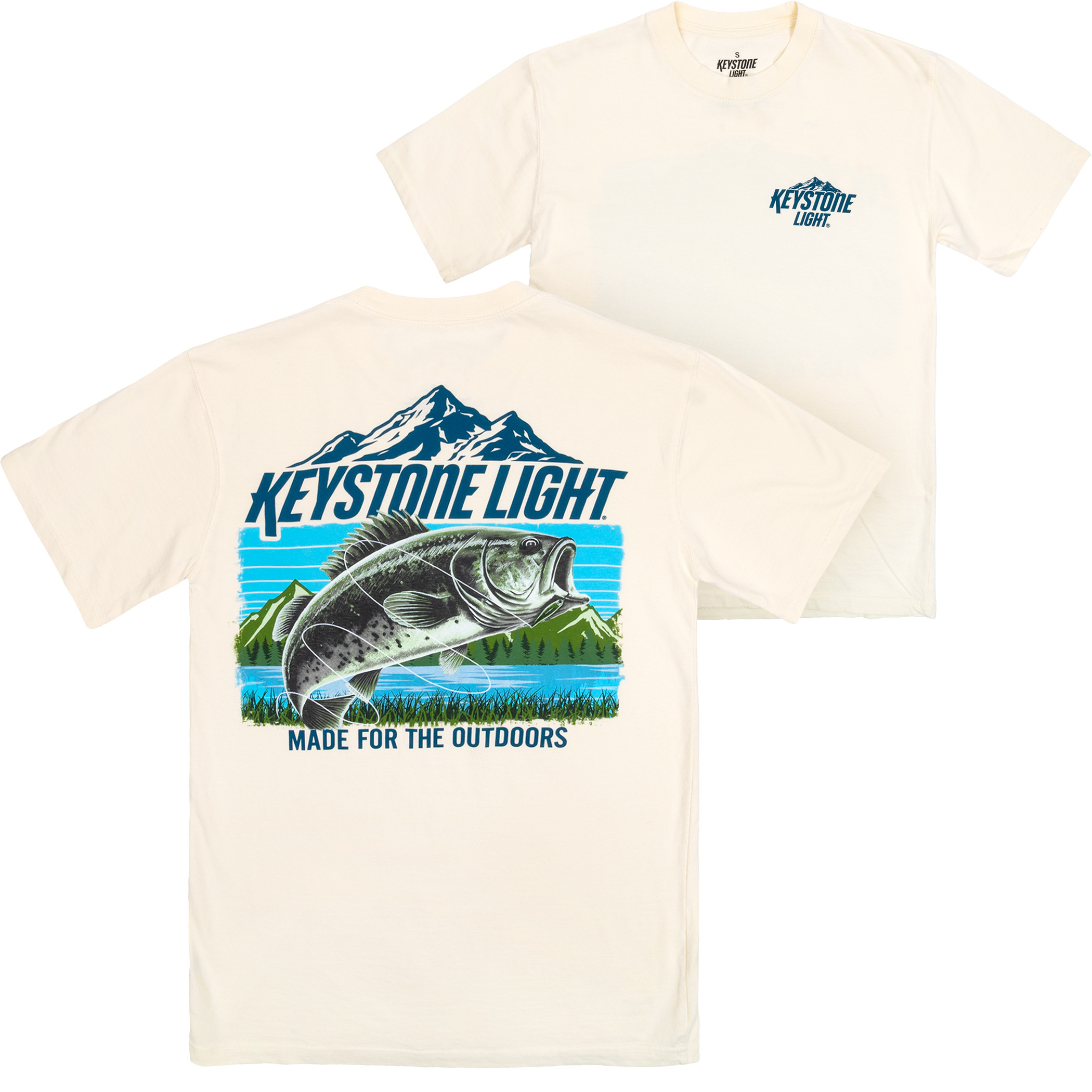 Keystone Light Made for the Outdoors Bass & Mountains T-Shirt