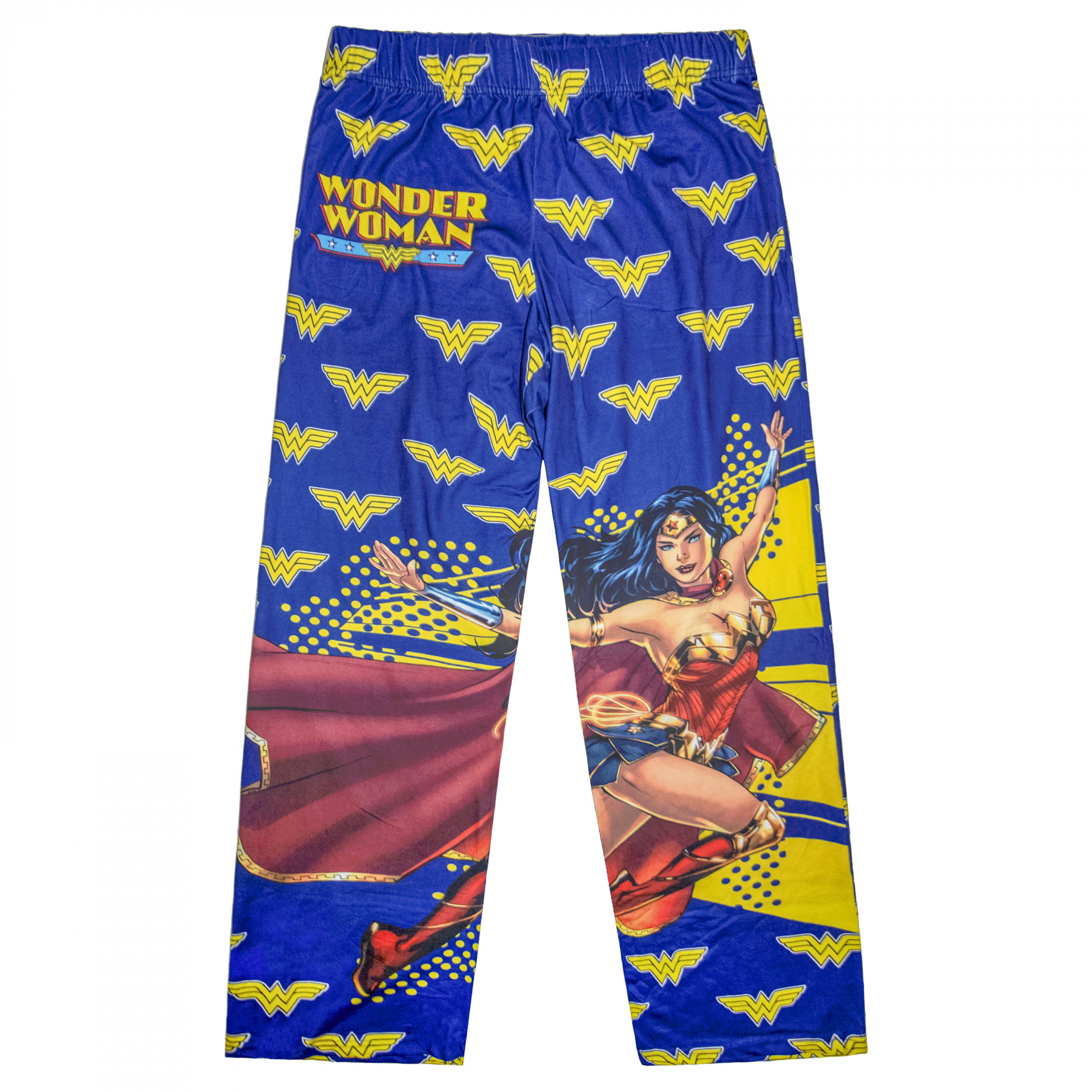 Wonder Woman Warrior with Logo Print Sleep Pants, Blue