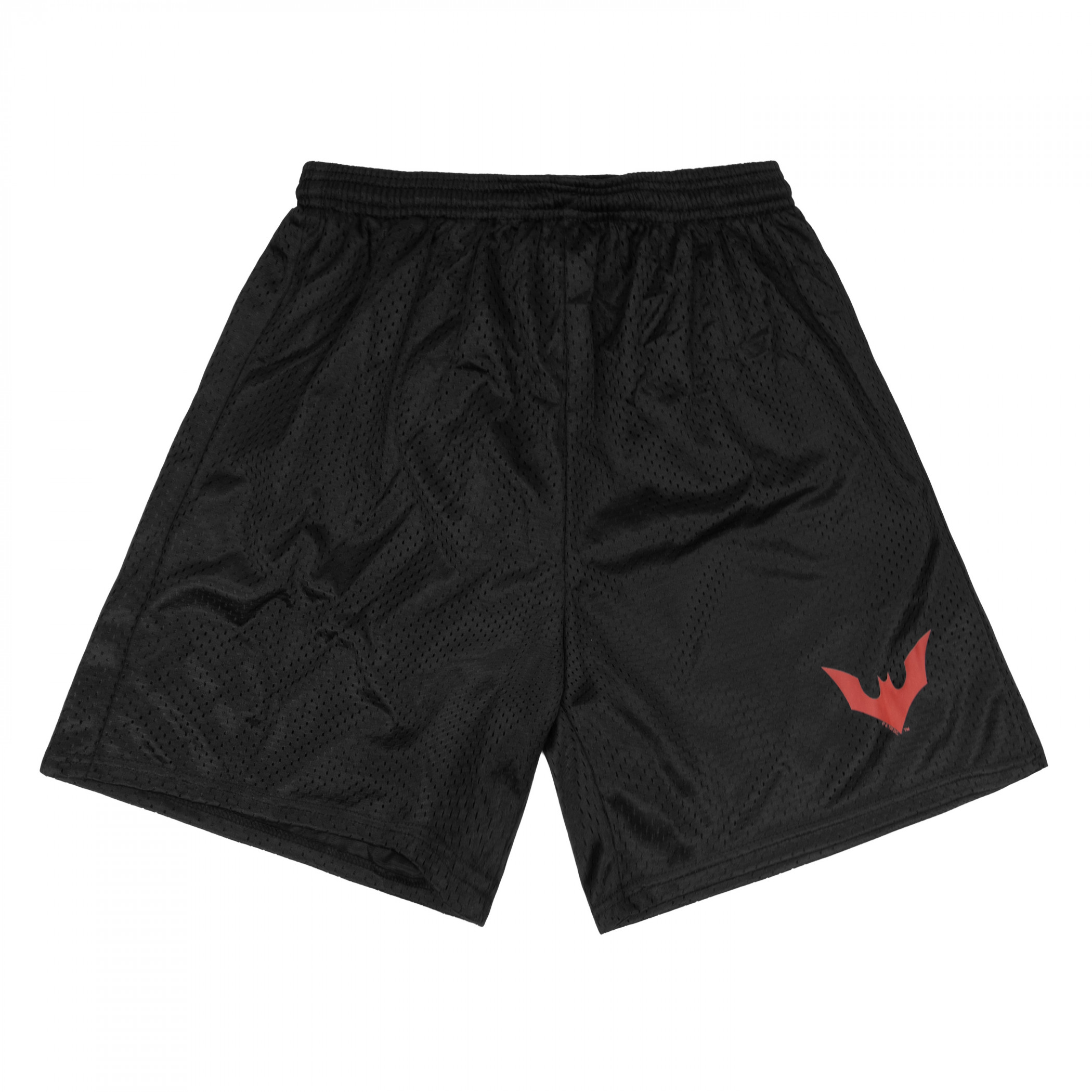 Batman Beyond Bat Logo Men's Mesh Athletic Shorts, Black