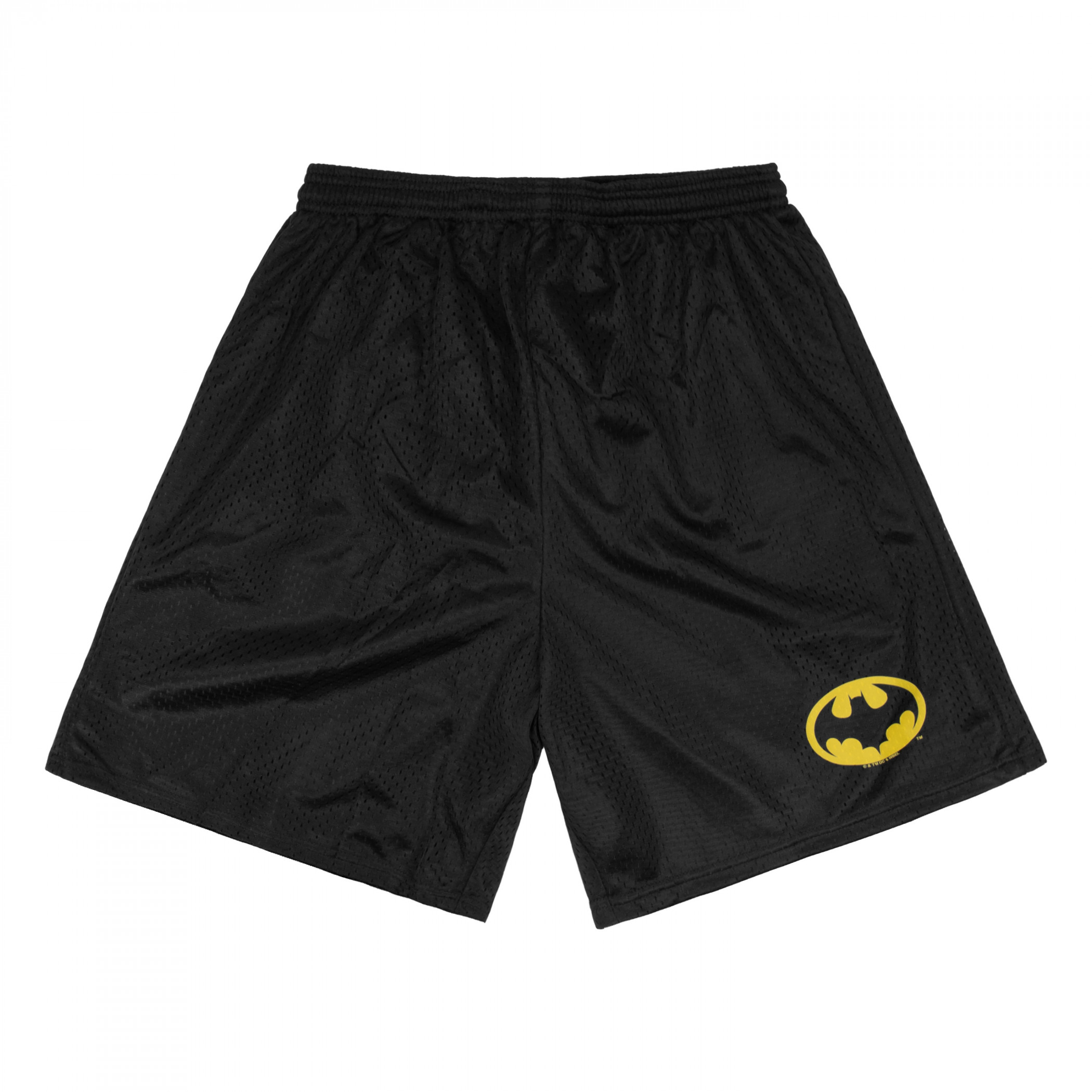 Batman 1989 Logo Men's Mesh Athletic Shorts, Black