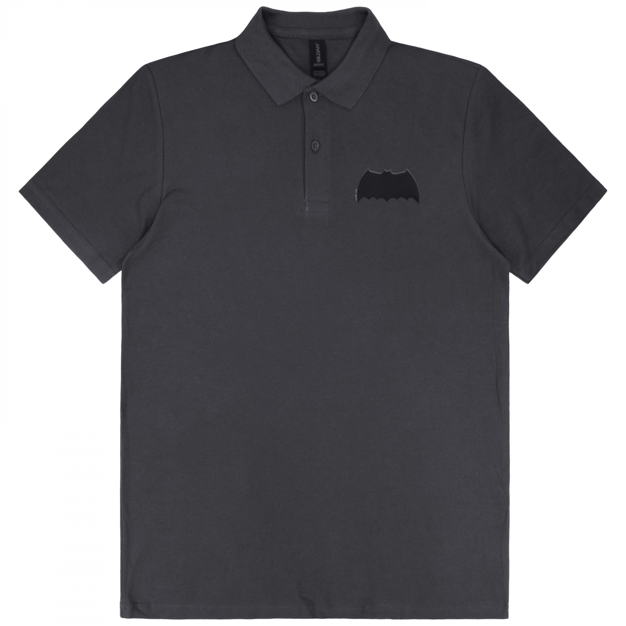 Batman Dark Knight Returns Knit Athletic Men's Polo Shirt, Grey