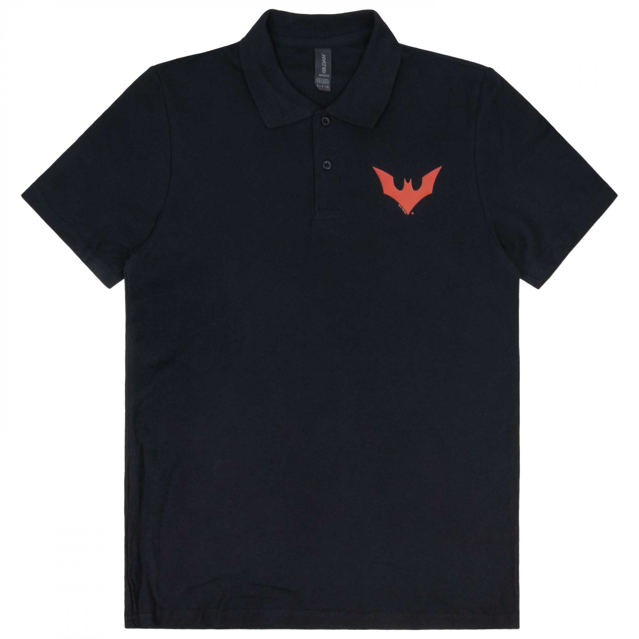 Batman Beyond Bat Logo Knit Athletic Men's Polo Shirt, Black