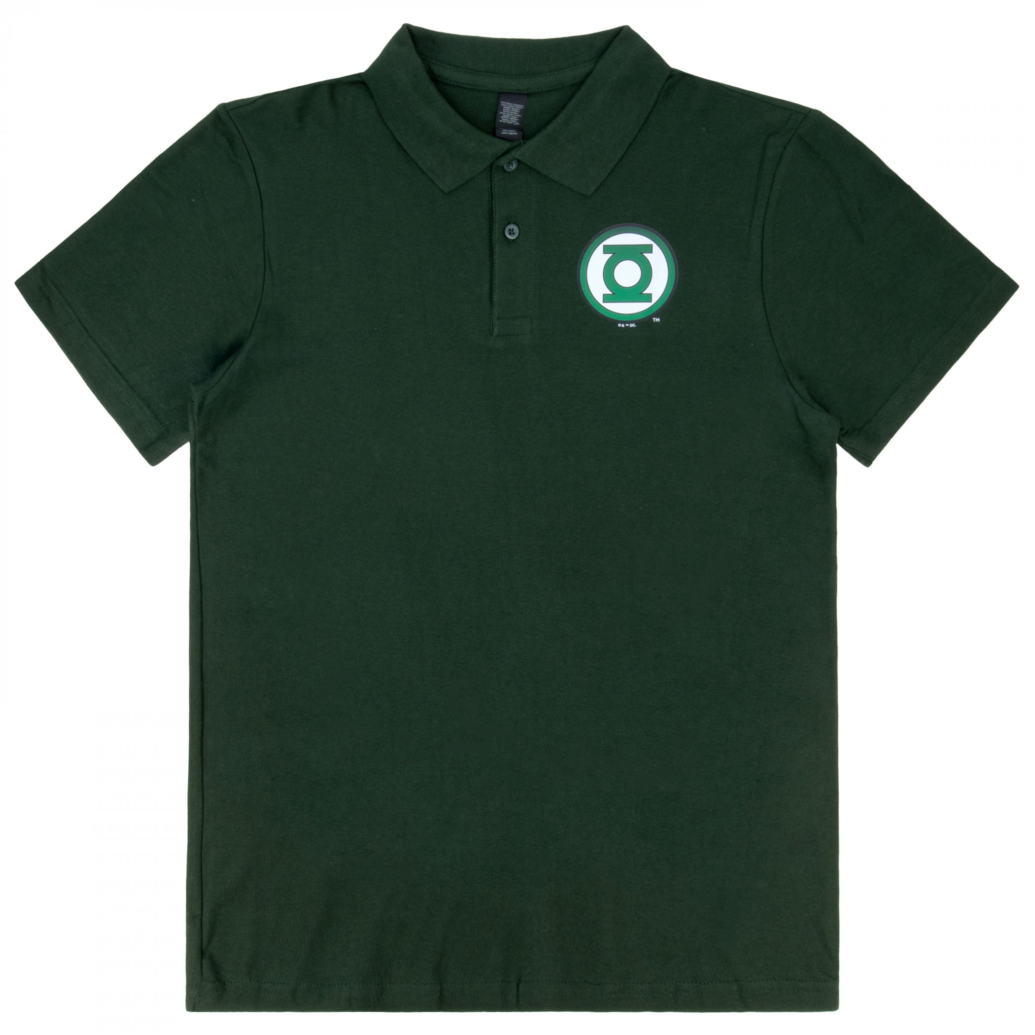 Green Lantern Core Logo Knit Athletic Men's Polo Shirt, Green