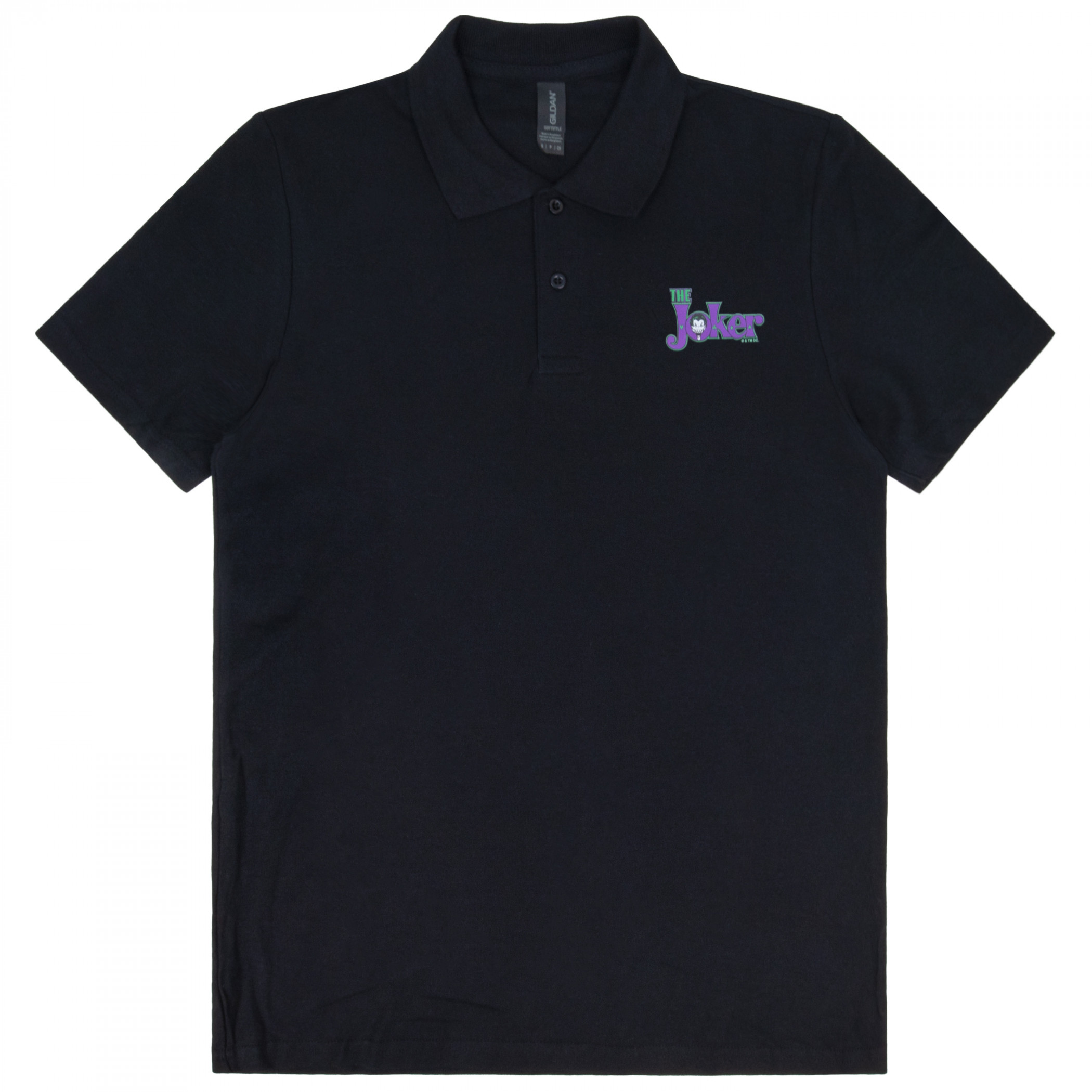 The Joker Stacked Knit Athletic Men's Polo Shirt, Black