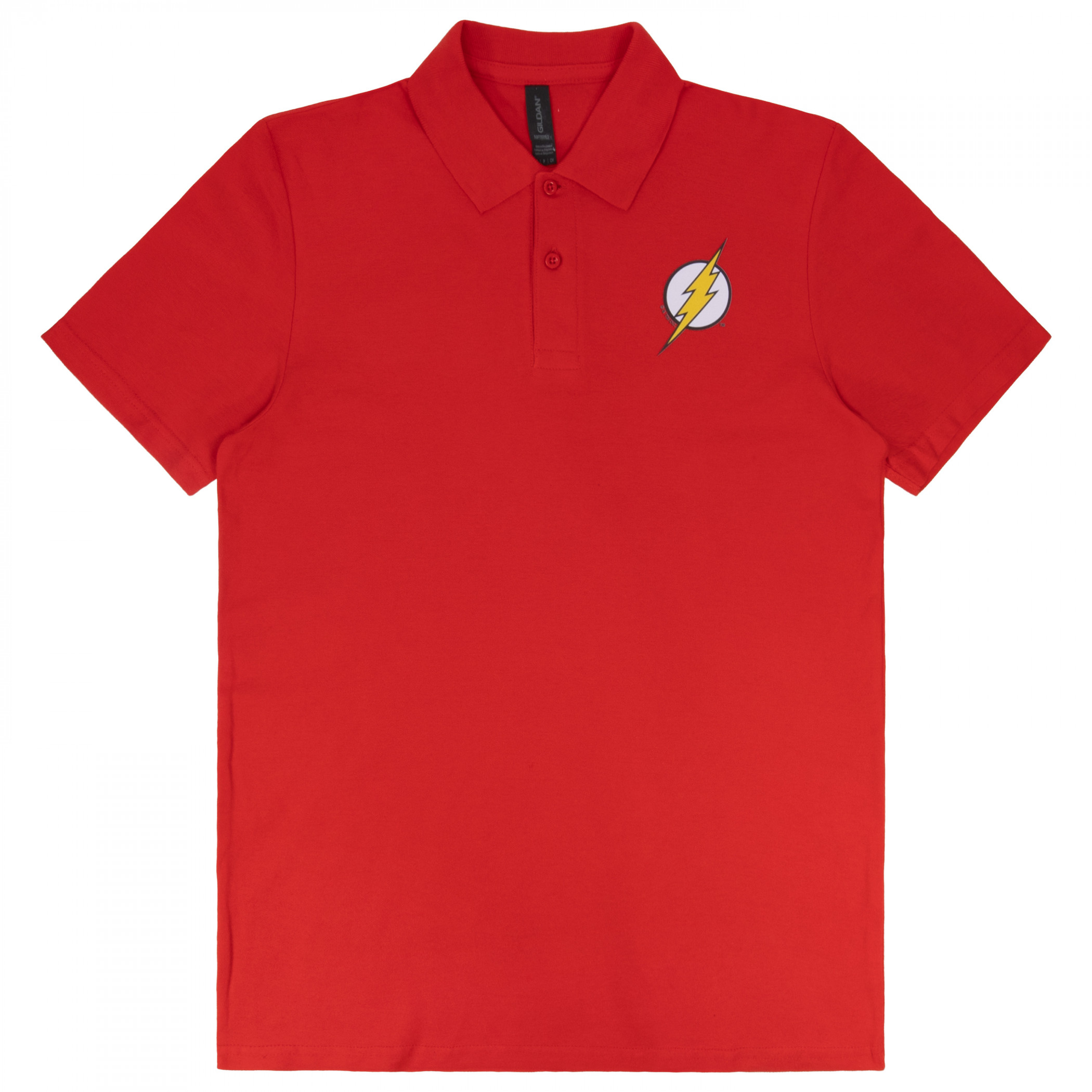 Flash Logo Knit Athletic Men's Polo Shirt, Red