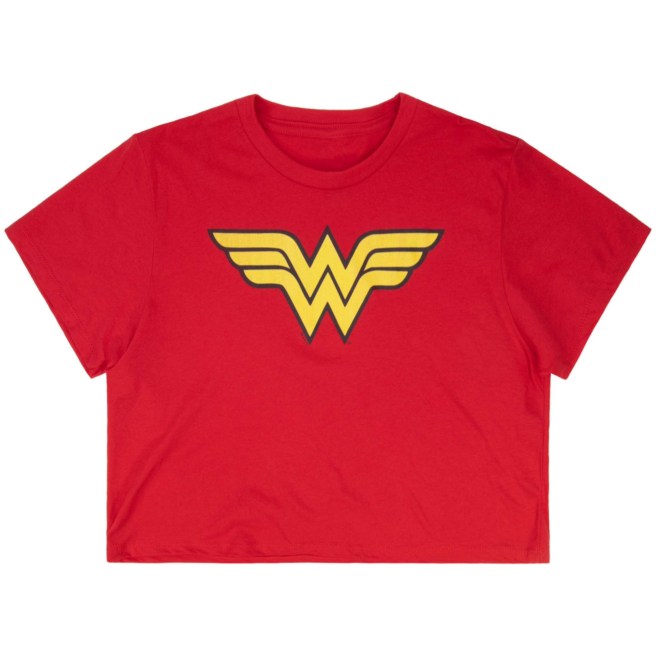 Wonder Woman Logo Red Woman's Crop Top T-Shirt, Red