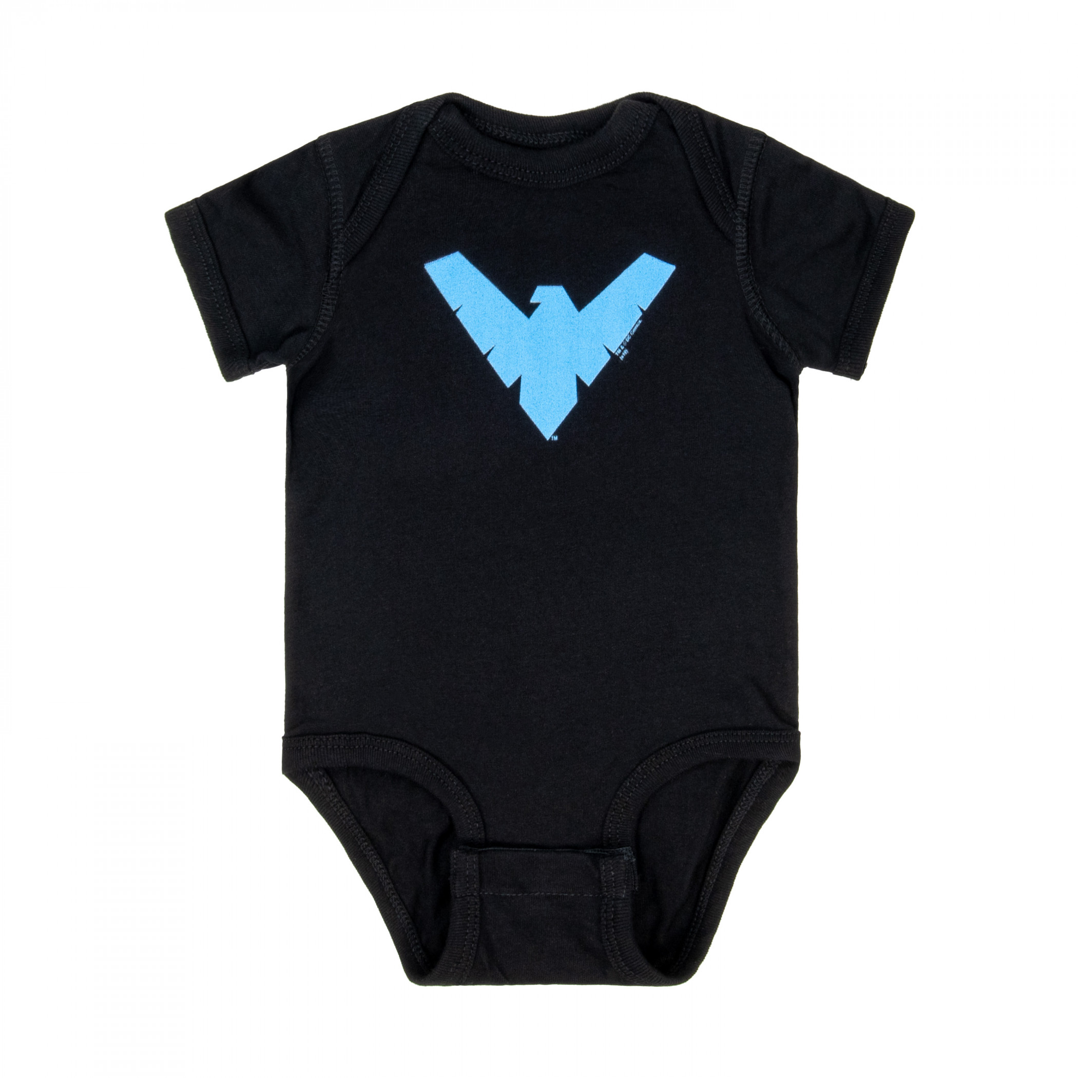Nightwing Symbol Snap Infant Bodysuit, Black