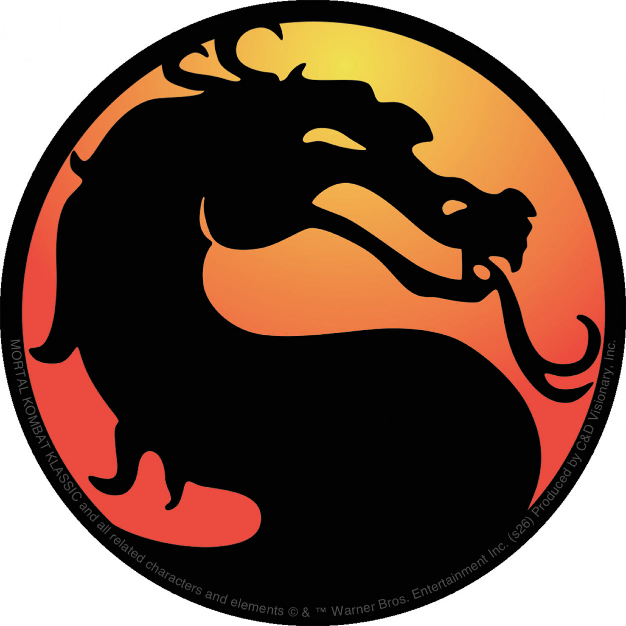 Mortal Kombat Logo 4' Sticker, Multi-Color