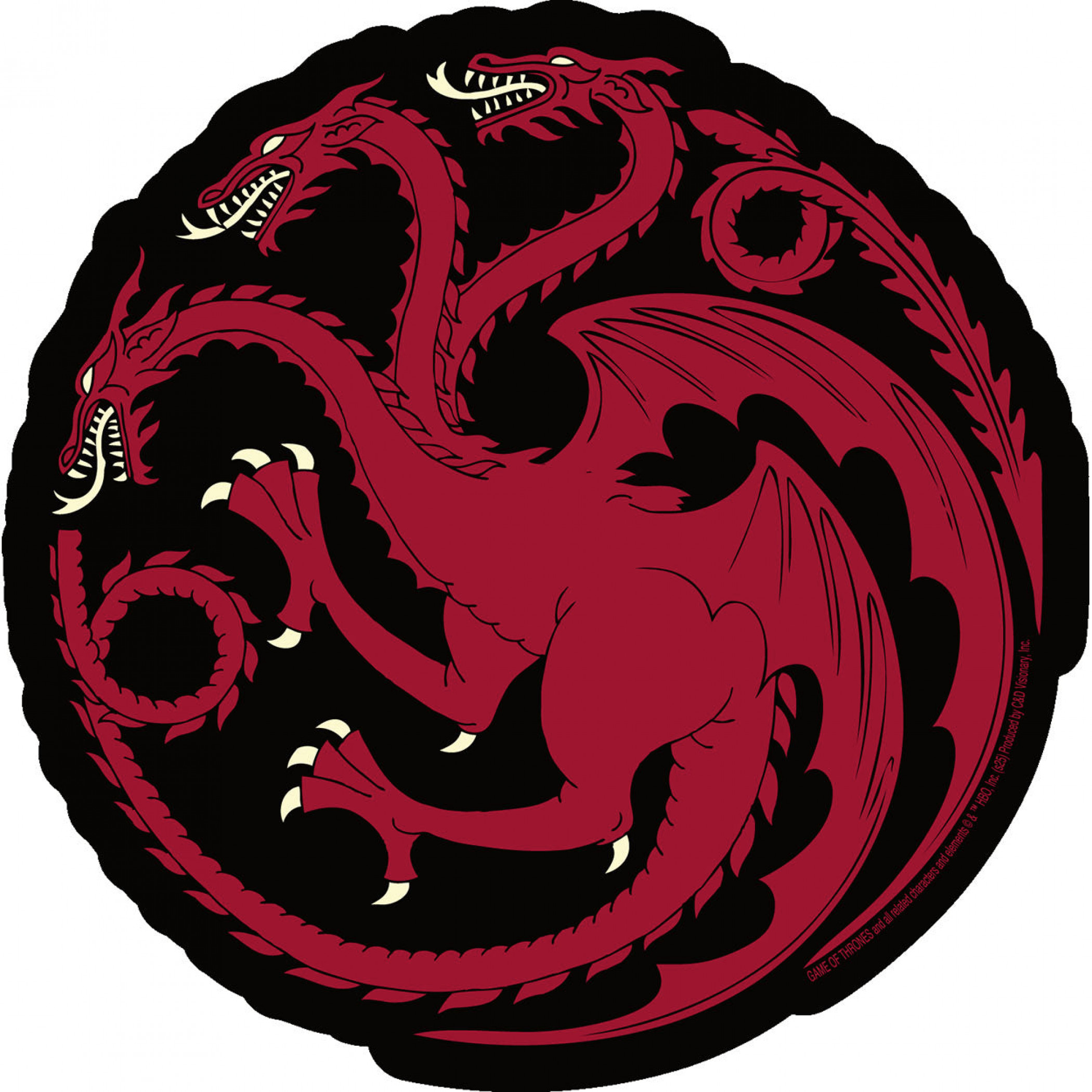 Game of Thrones Targaryen 5'x5' Sticker, Multi-Color