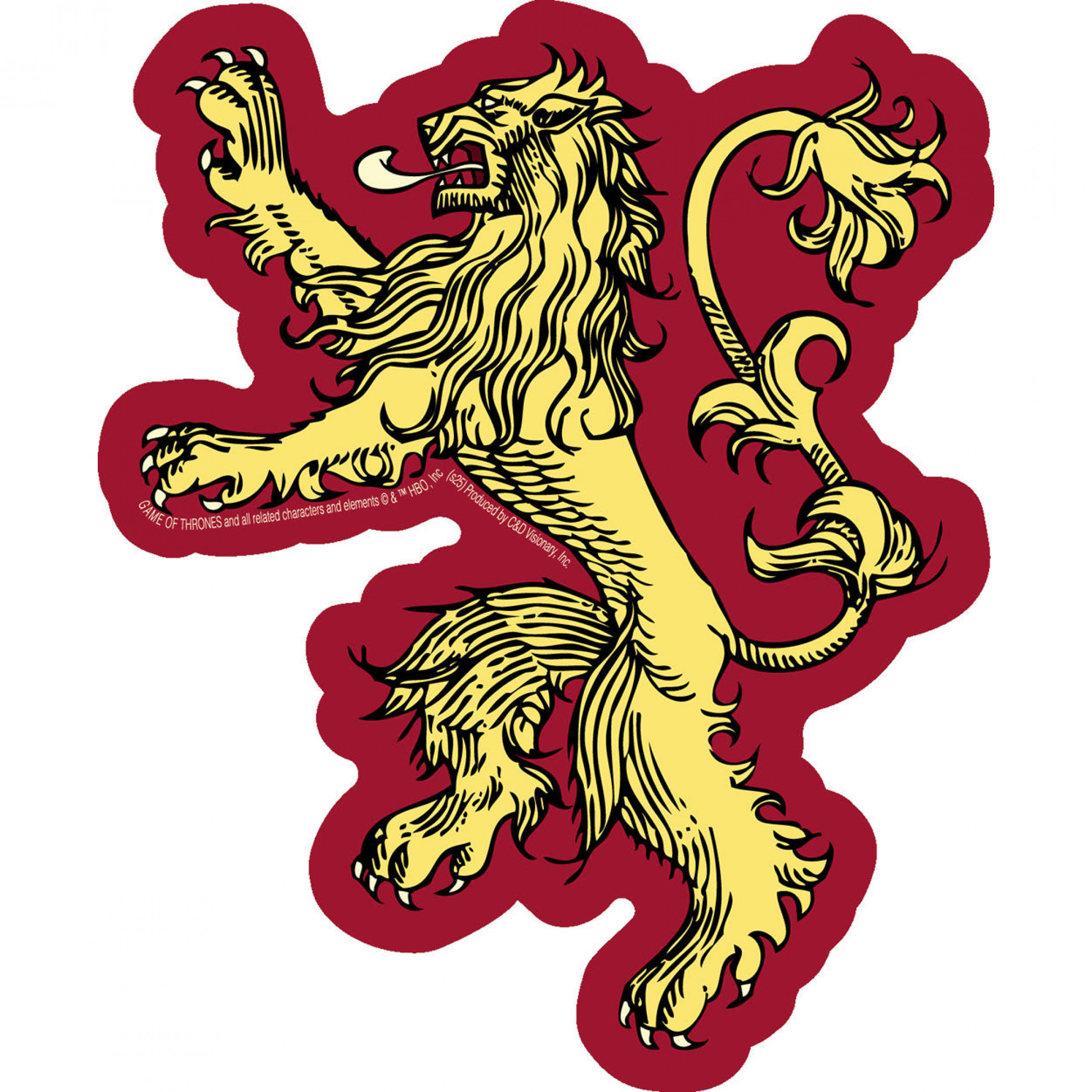 Game of Thrones Lannister 4.1'x5' Sticker, Multi-Color