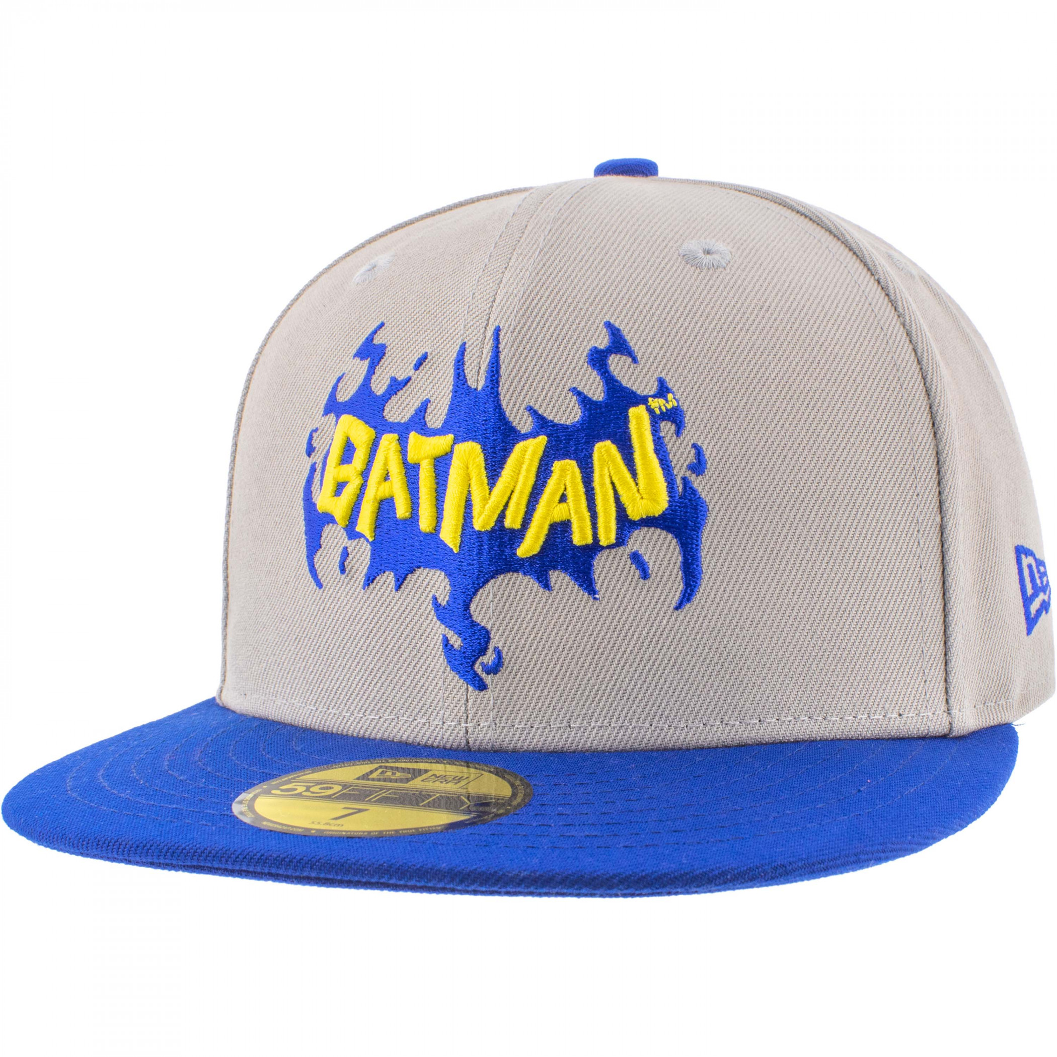 Batman Blue Logo New Era 59Fifty Fitted Hat, Multi-Color