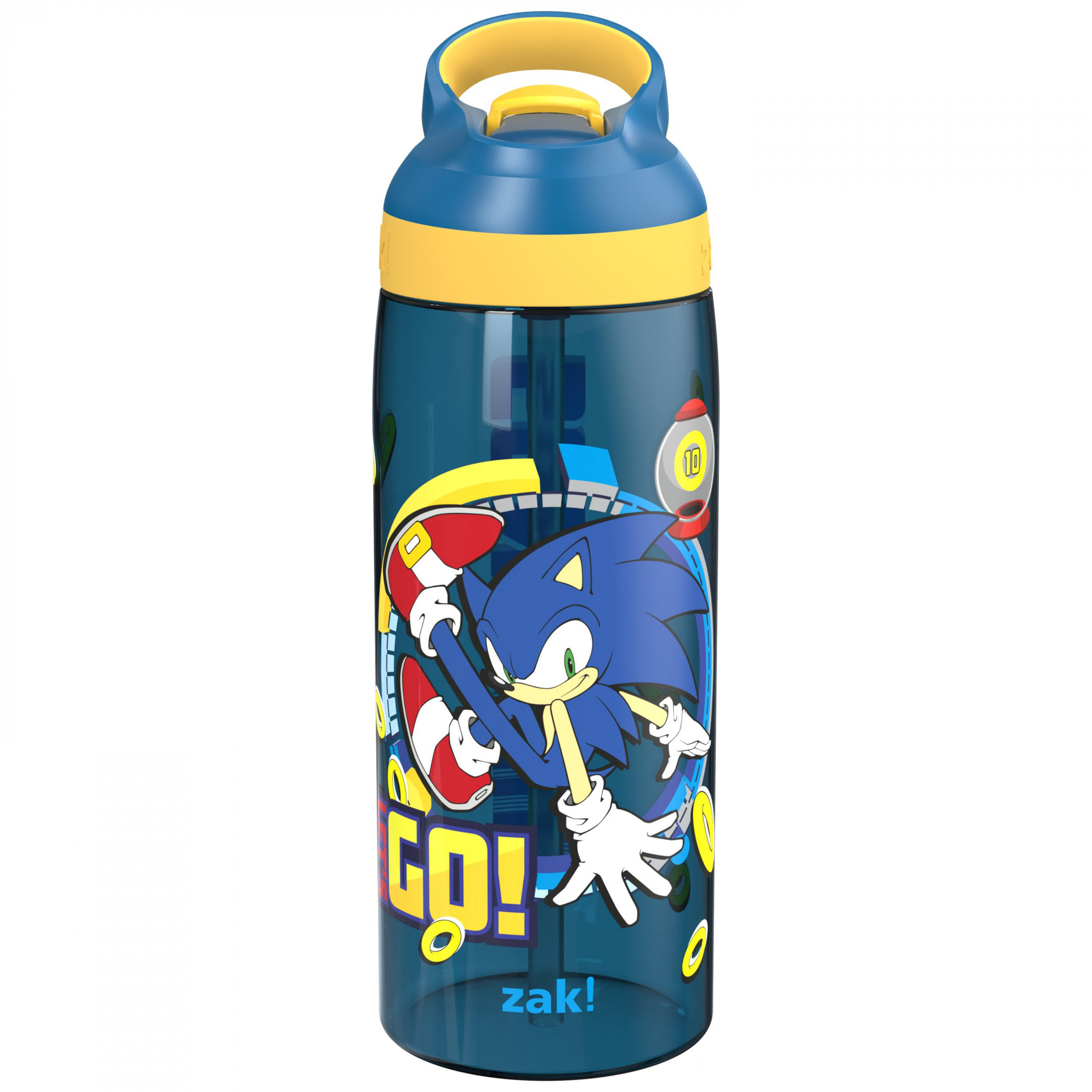 Sonic the Hedgehog Go! 25oz Reusable Plastic Water Bottle, Blue
