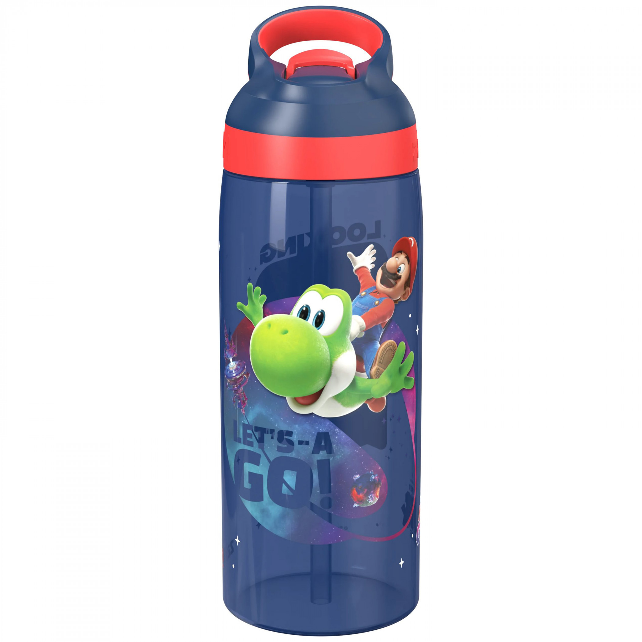 The Super Mario Galaxy Movie 25oz Reusable Plastic Water Bottle, Blue