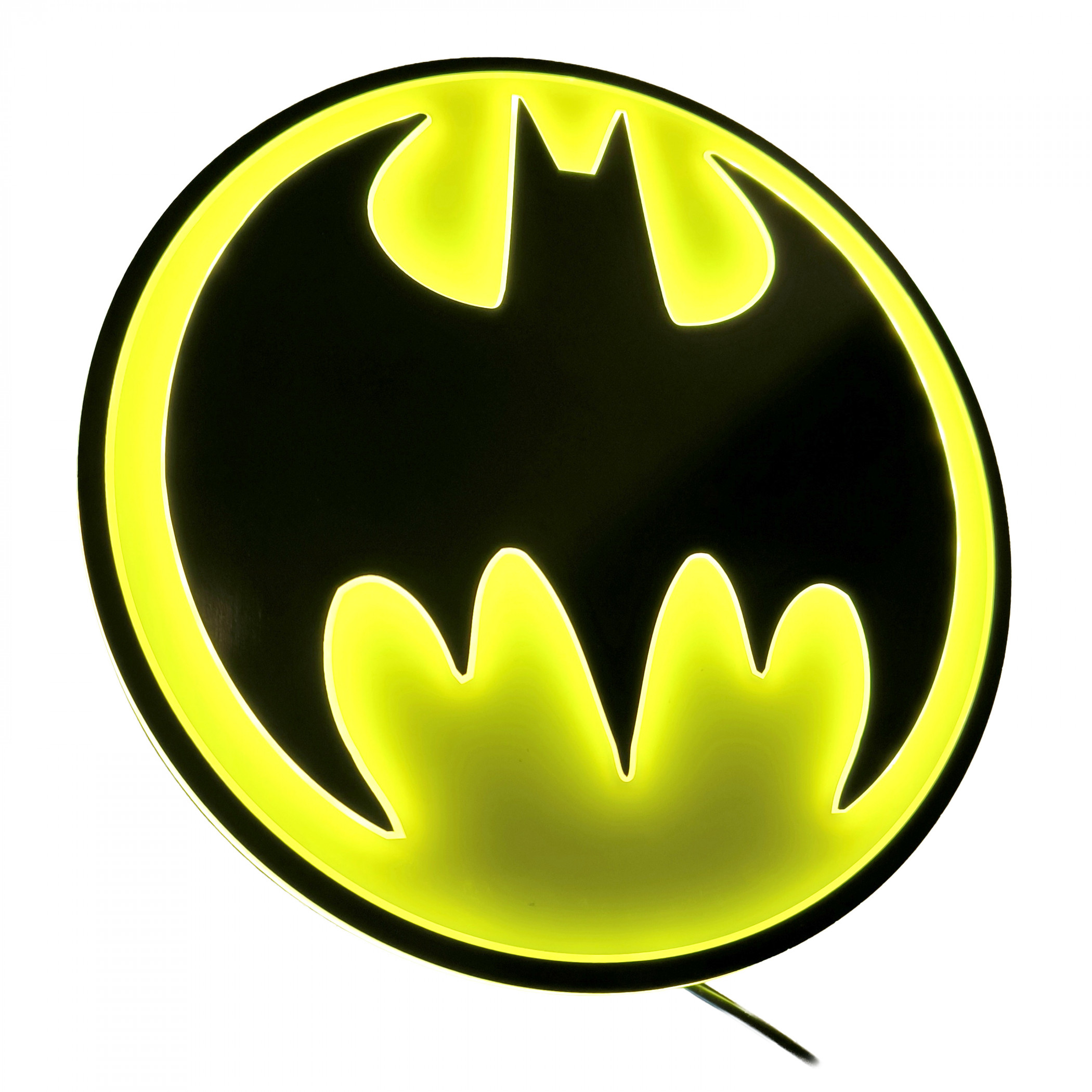 Batman Logo Table Lamp Or Mountable Wall Art With Dimmer, Yellow