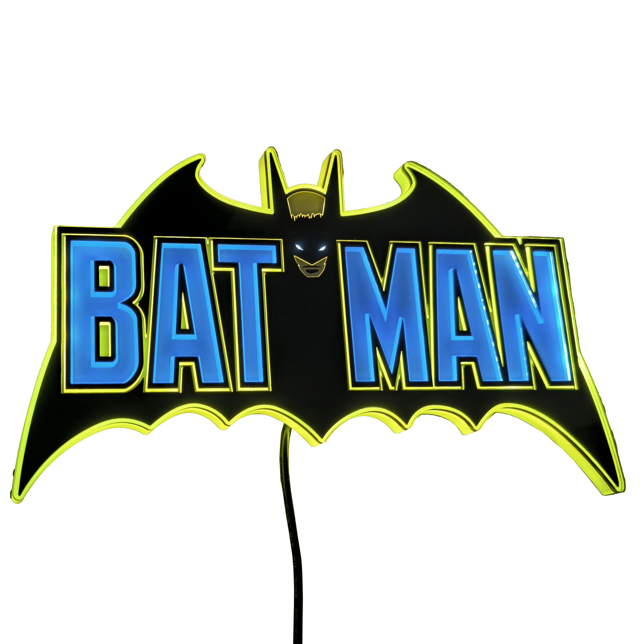 Batman Title Logo Table Lamp Or Mountable Wall Art With Dimmer, Multi-Color