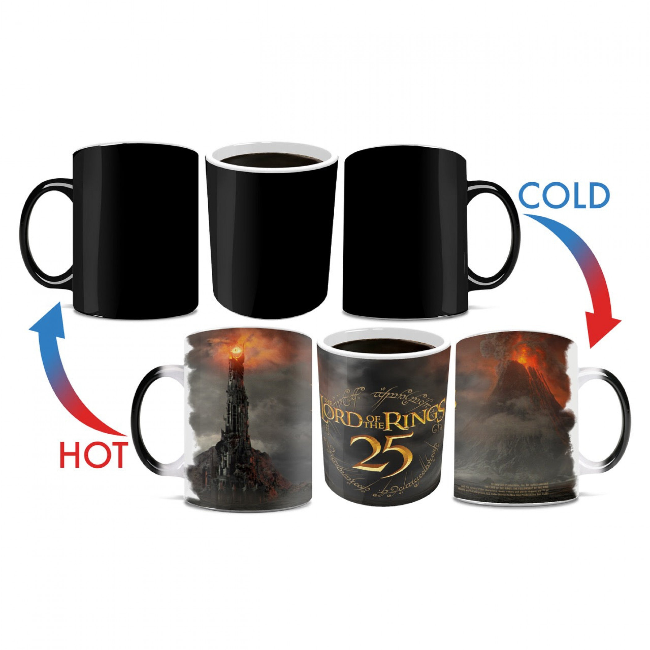 The Lord of the Rings 25th Anniversary Mordor Heat Change Mug, Multi-Color