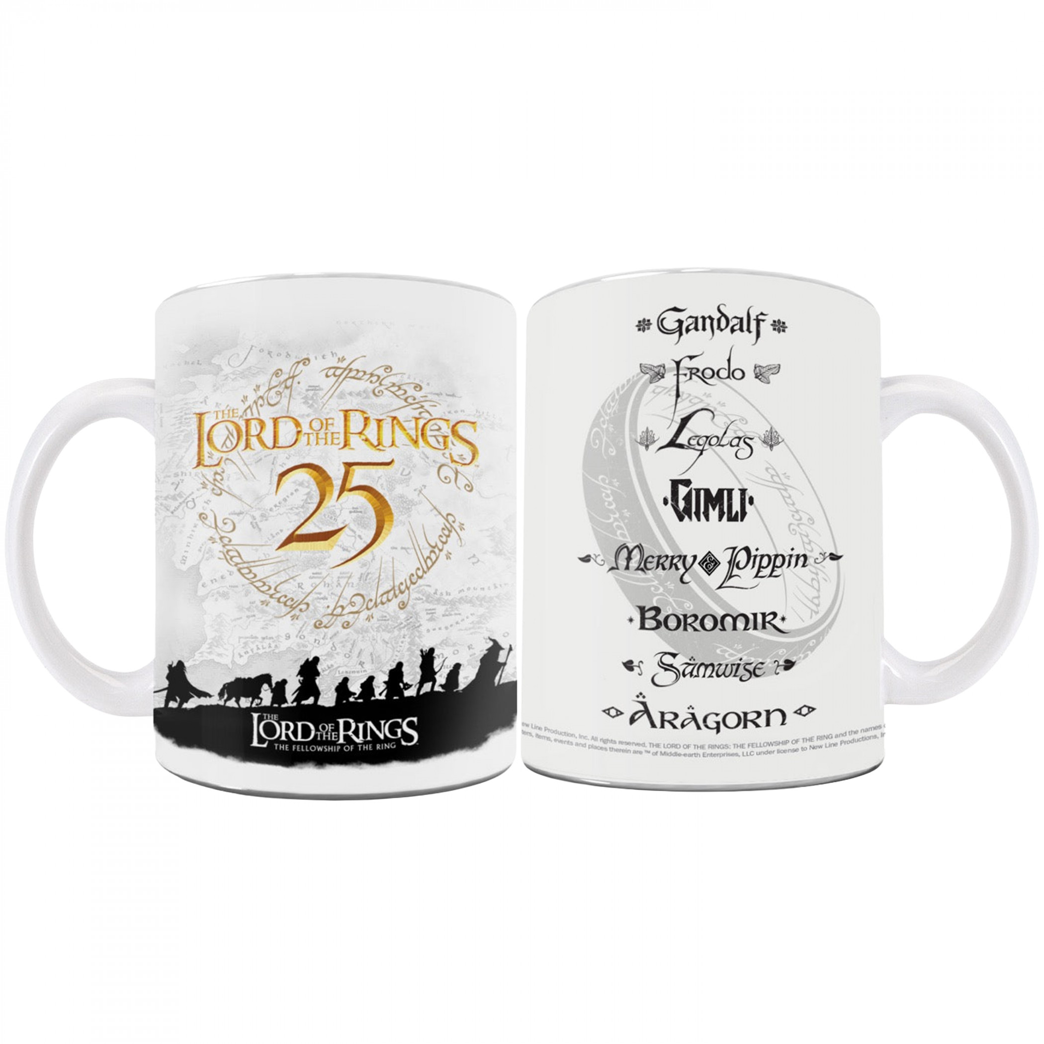 The Lord of the Rings 25th Anniversary 11oz Ceramic Mug, White