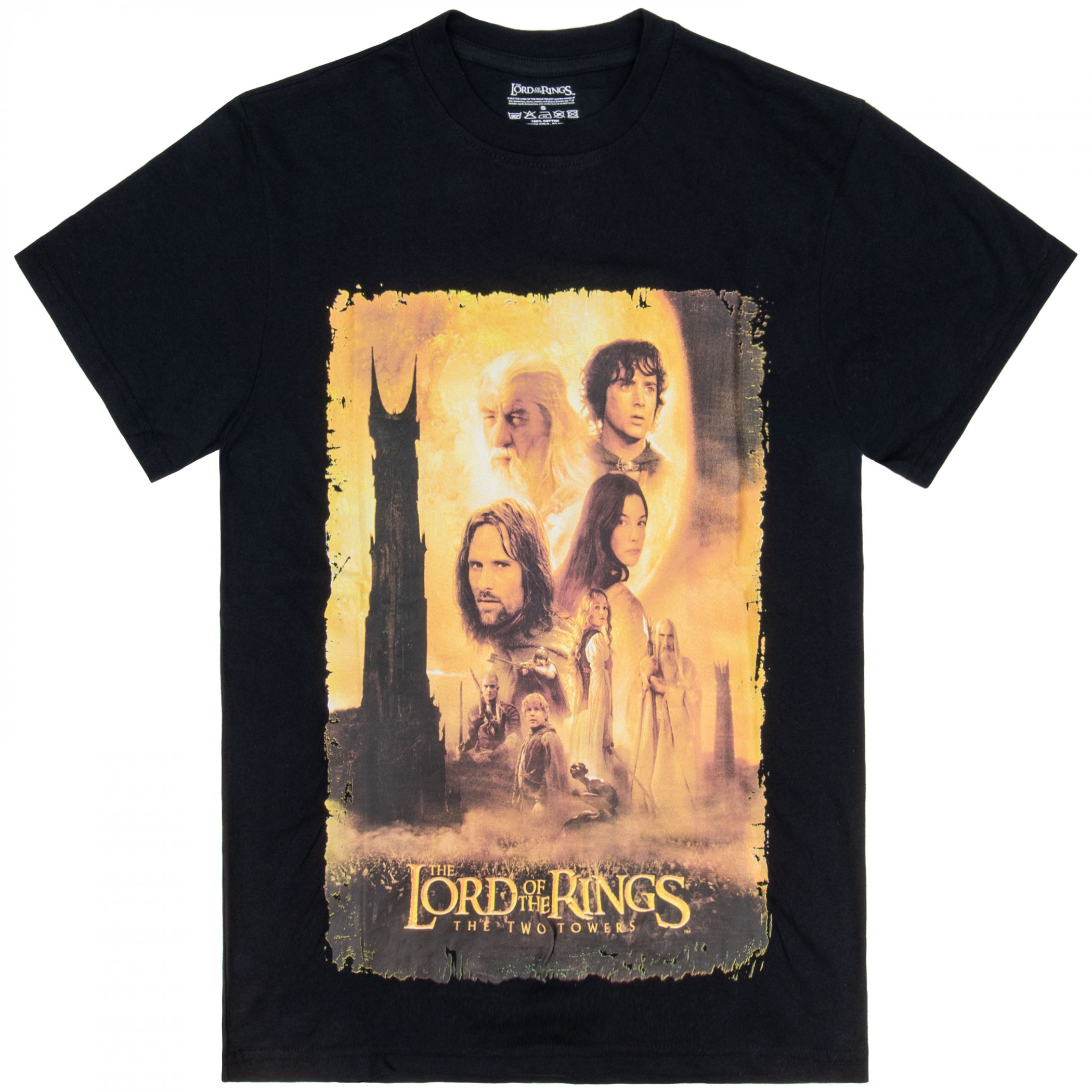 Lord Of The Rings: The Two Towers Poster T-Shirt, Black