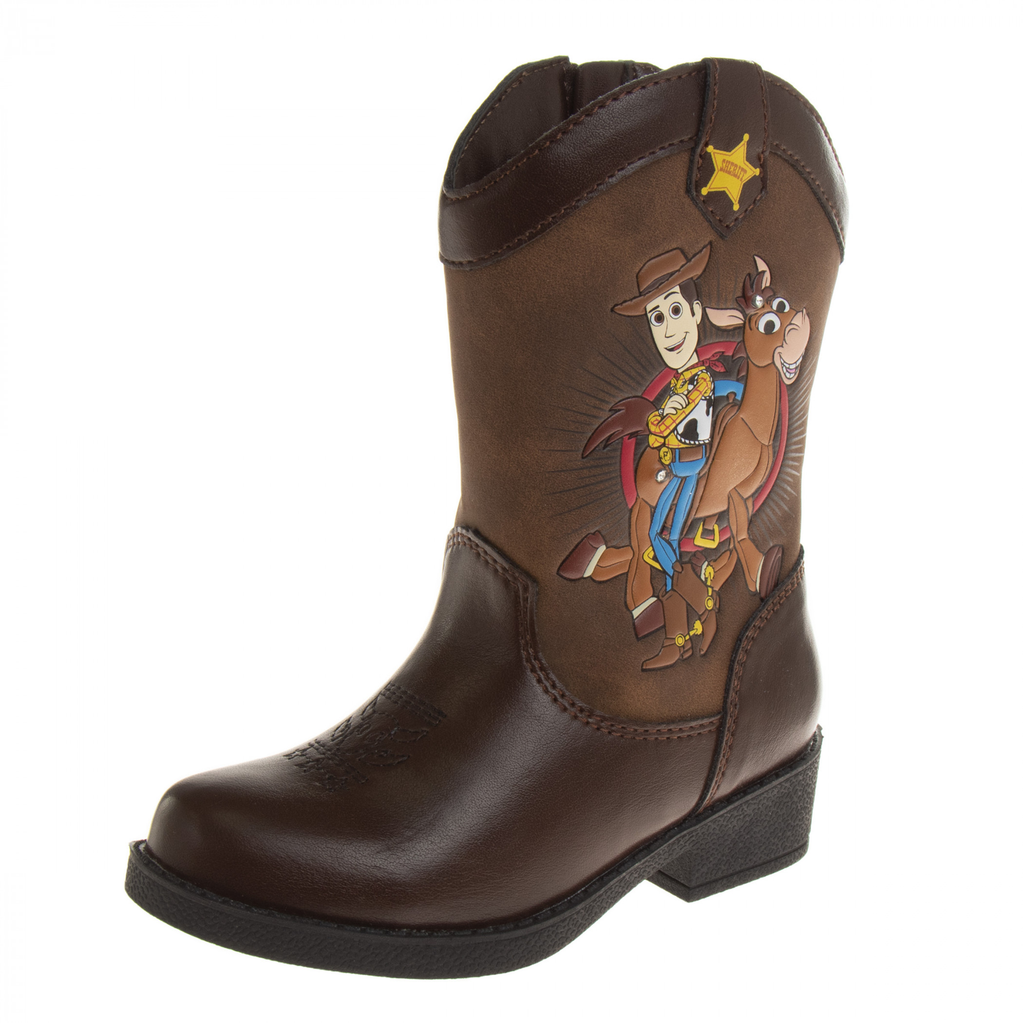 Toy Story Woody and Bullseye Kid’s Cowboy Boots Brown