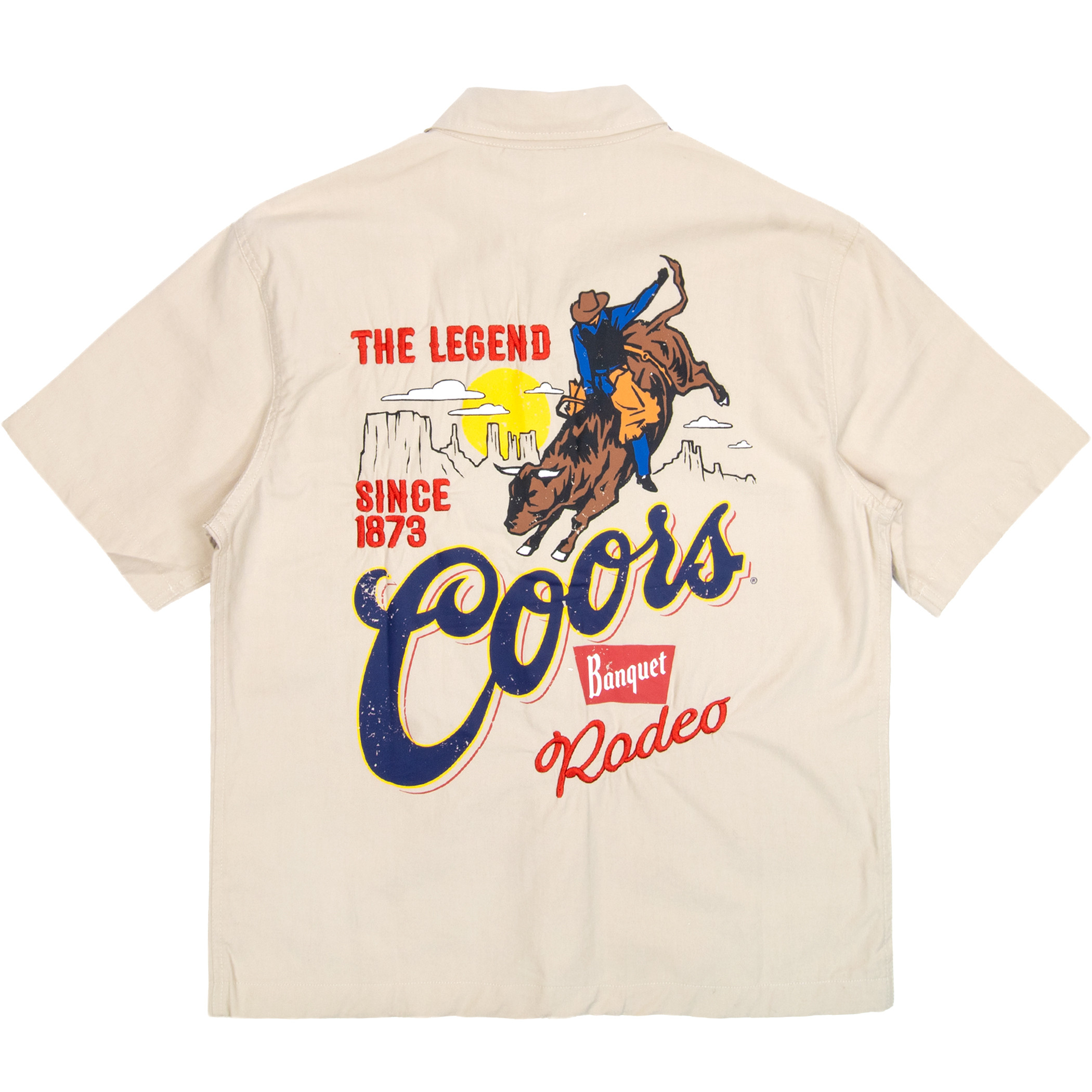 Coors Banquet Rodeo The Legend Button Down Woven Denim Shirt - image 2
