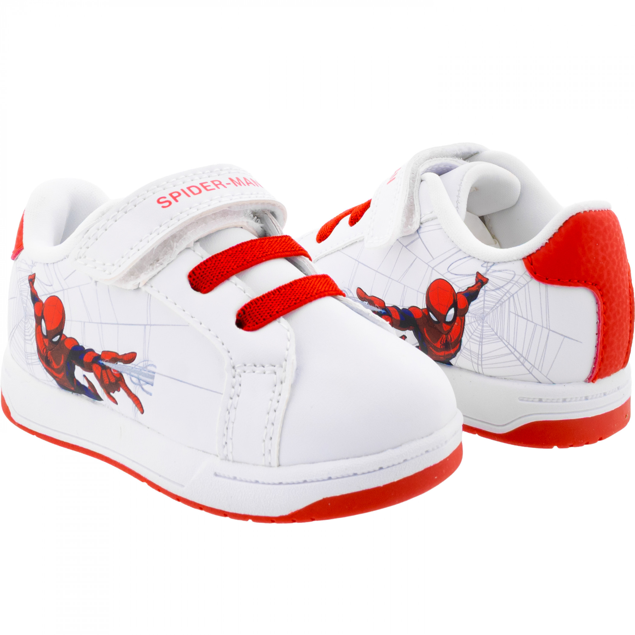 Spider-man White with Red Slip-On Kid’s Sneakers White