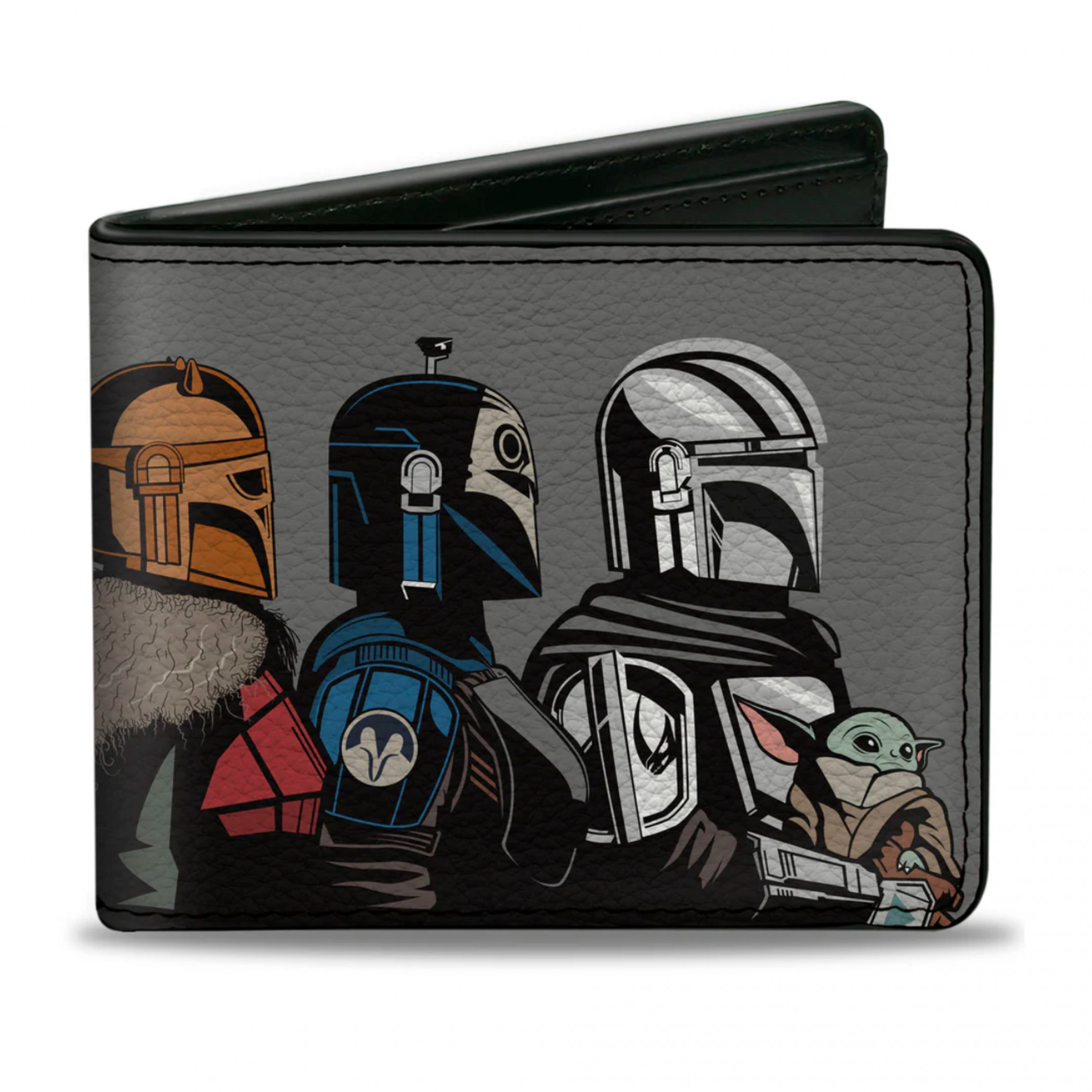 Star Wars Mandalorian Grogu Bo-Katan Din Djarin Bi-Fold Wallet, Multi-Color