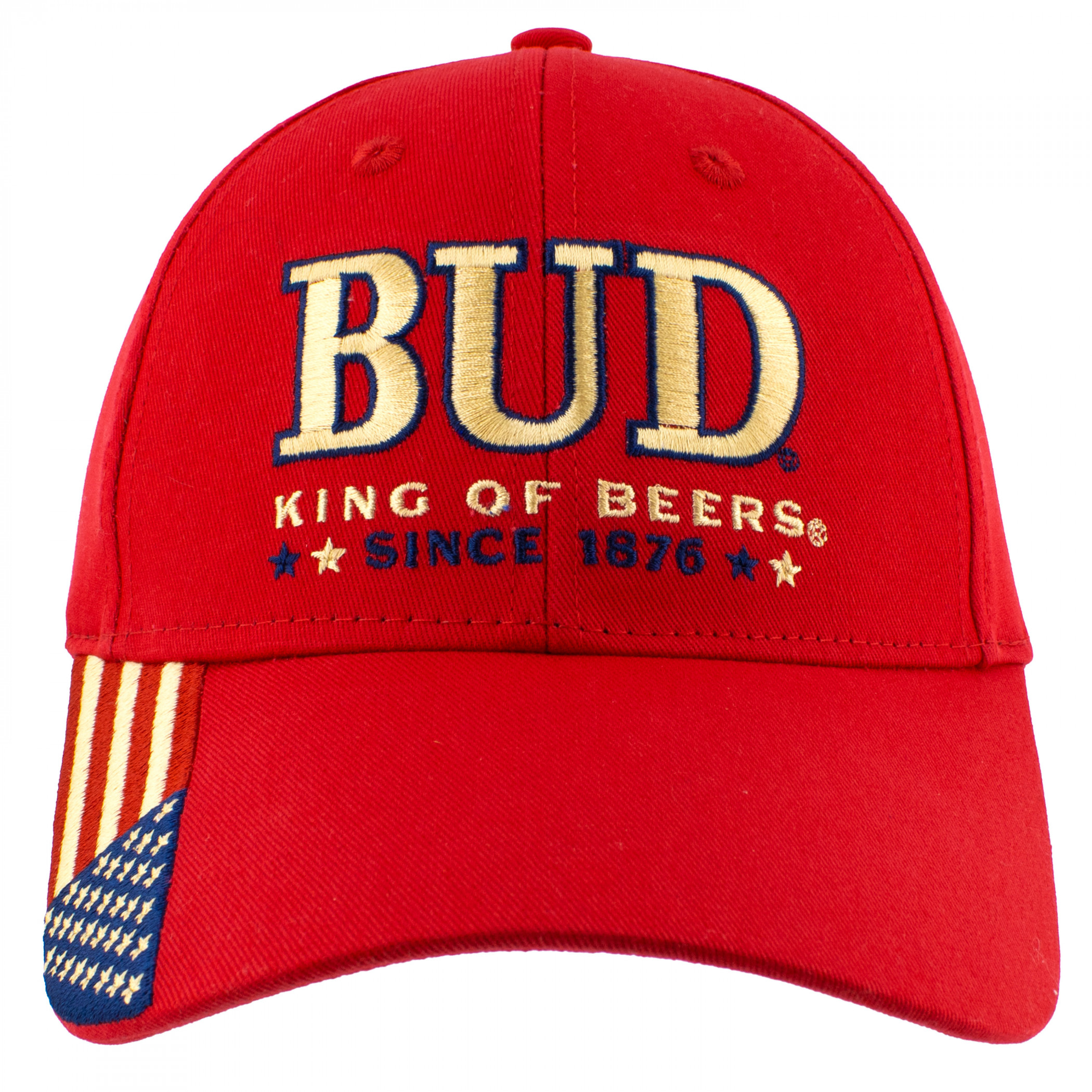Budweiser Bud and The American Flag Red Colorway Adjustable Hat