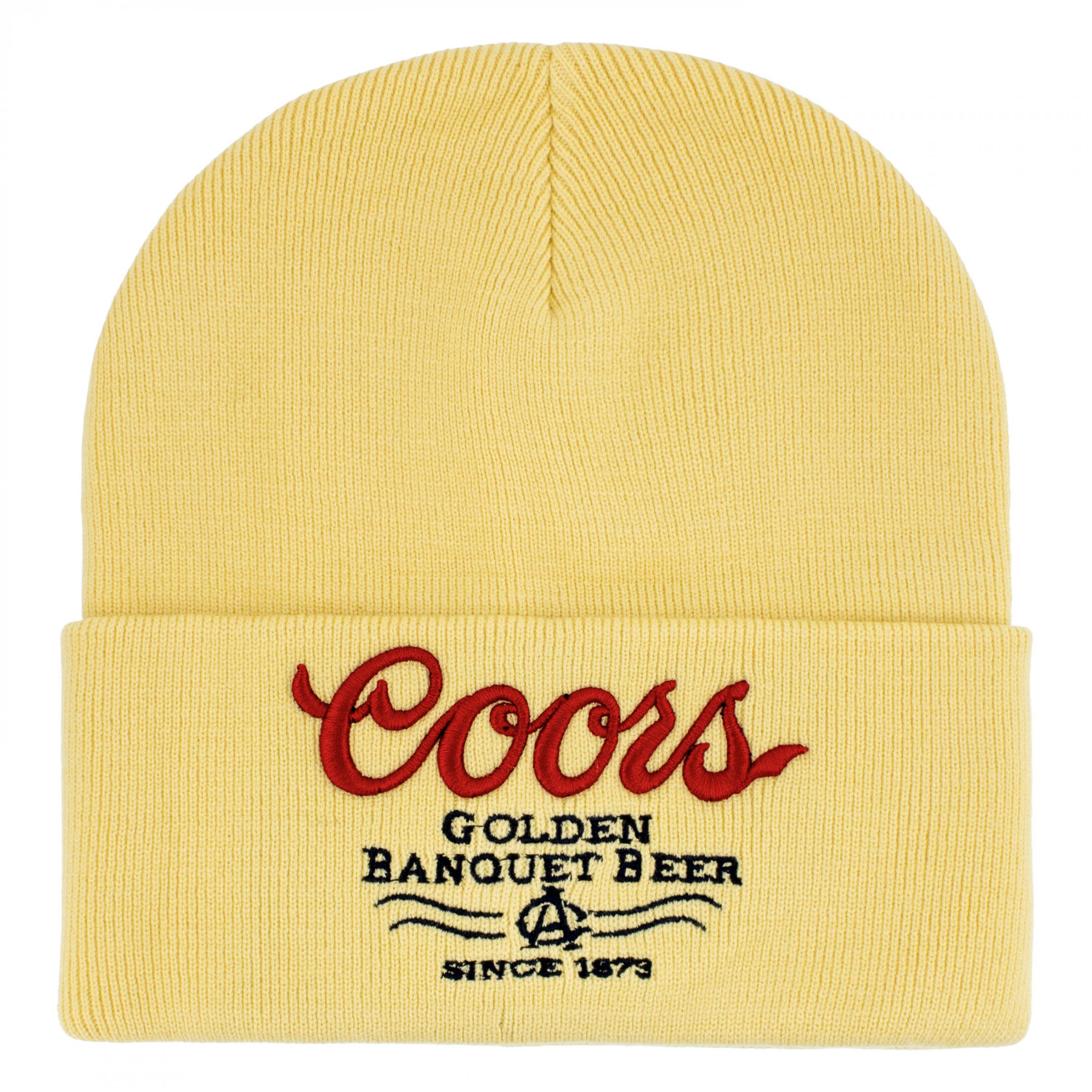 Coors Golden Banquet Beer Extended Crown Cuffed Beanie