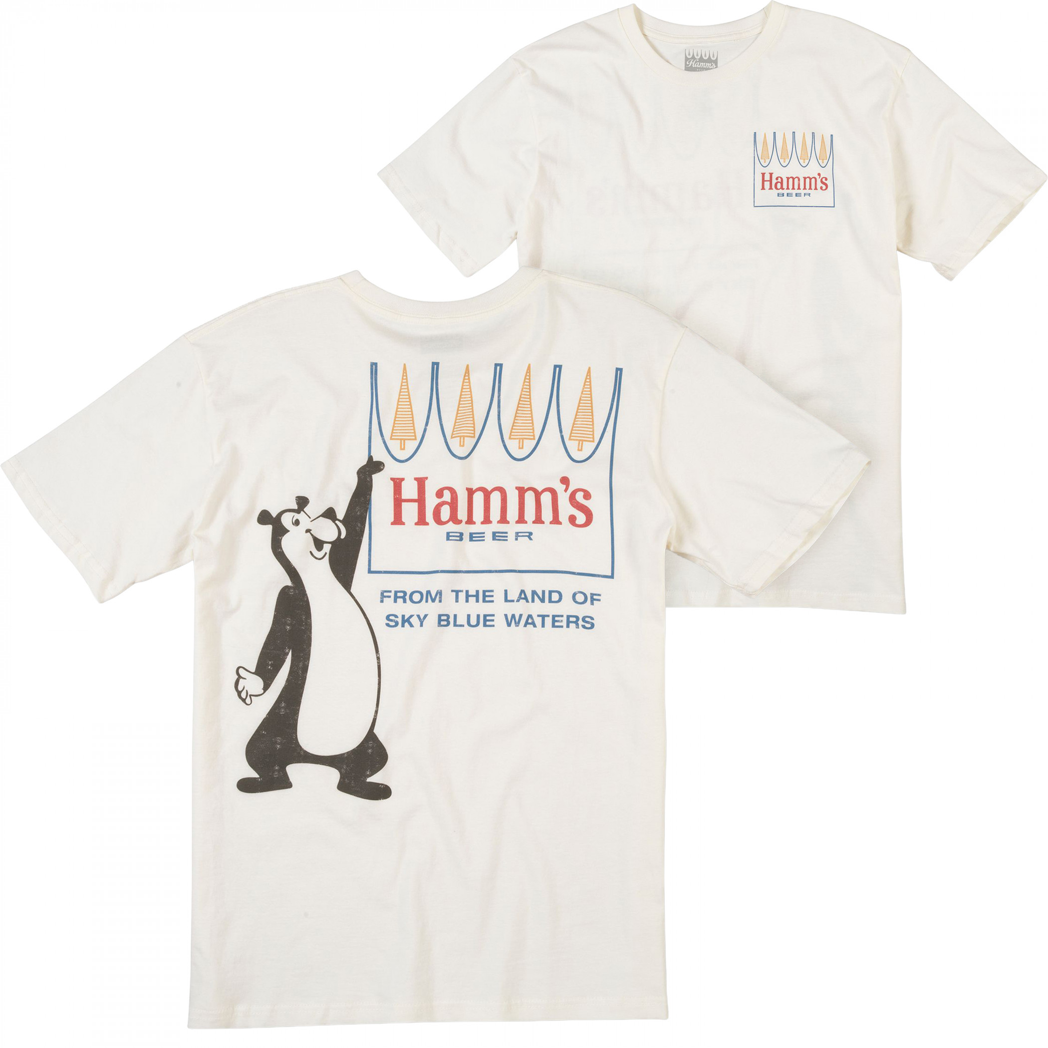 Hamm's Beer Vintage Bear Front and Back Print Premium T-Shirt