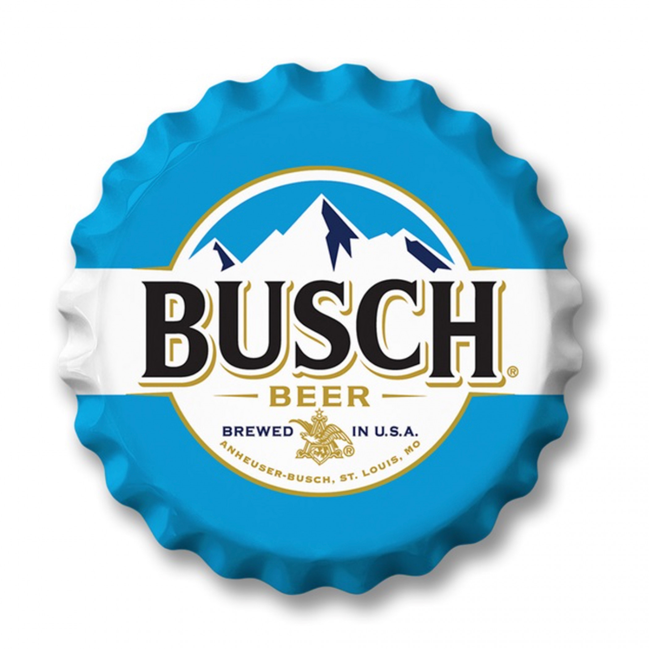 Busch Light 18' Classic Bottle Cap Tin Sign