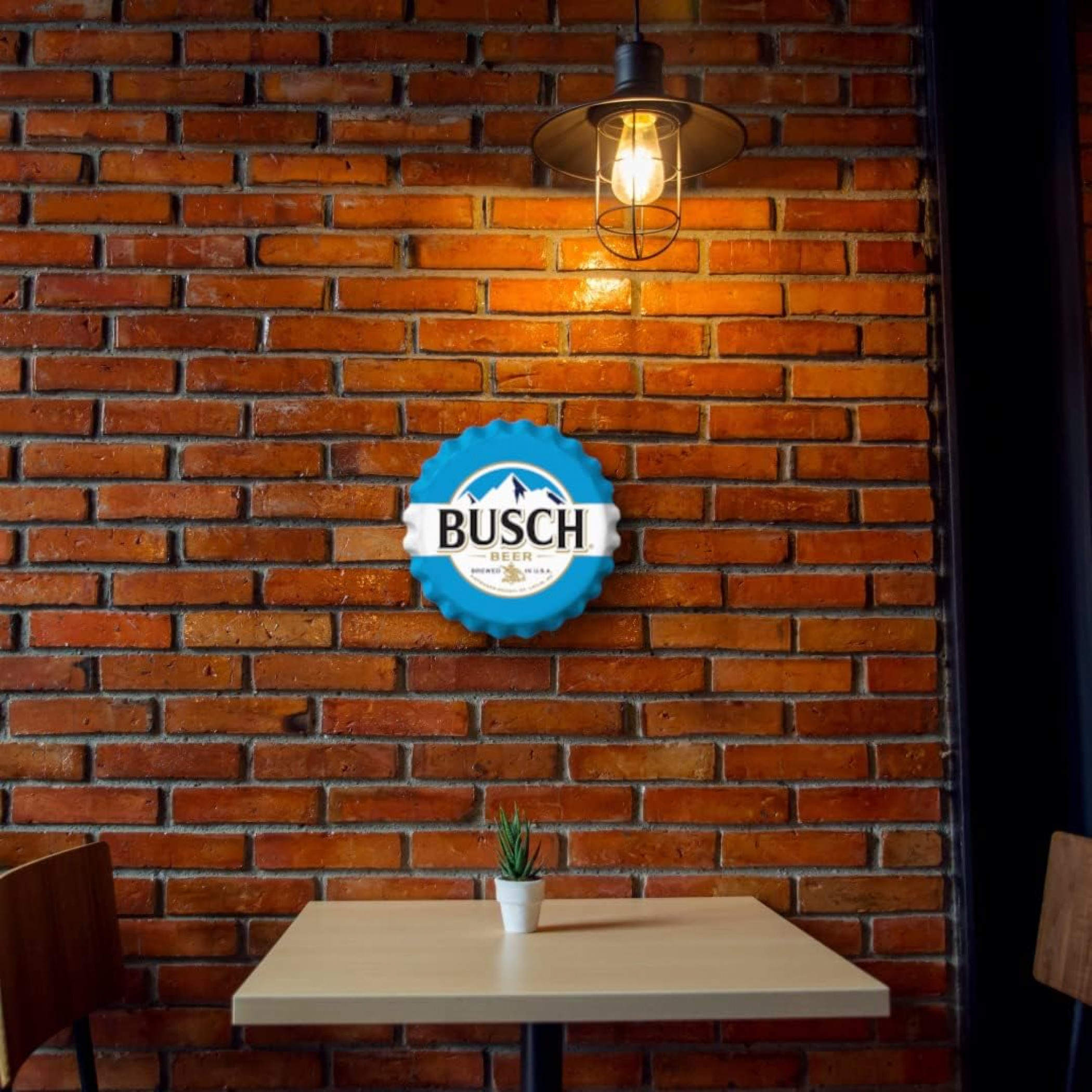 Busch Light 18' Classic Bottle Cap Tin Sign